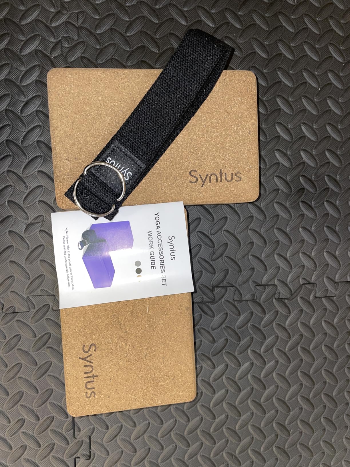 Syntus Yoga Block and Yoga Strap Set, Soft Non-Slip Yoga Blocks 9×6×4 inches, 8FT Metal D-Ring Strap for Yoga, General Fitness, Pilates, Stretching and Toning customer photo 1
