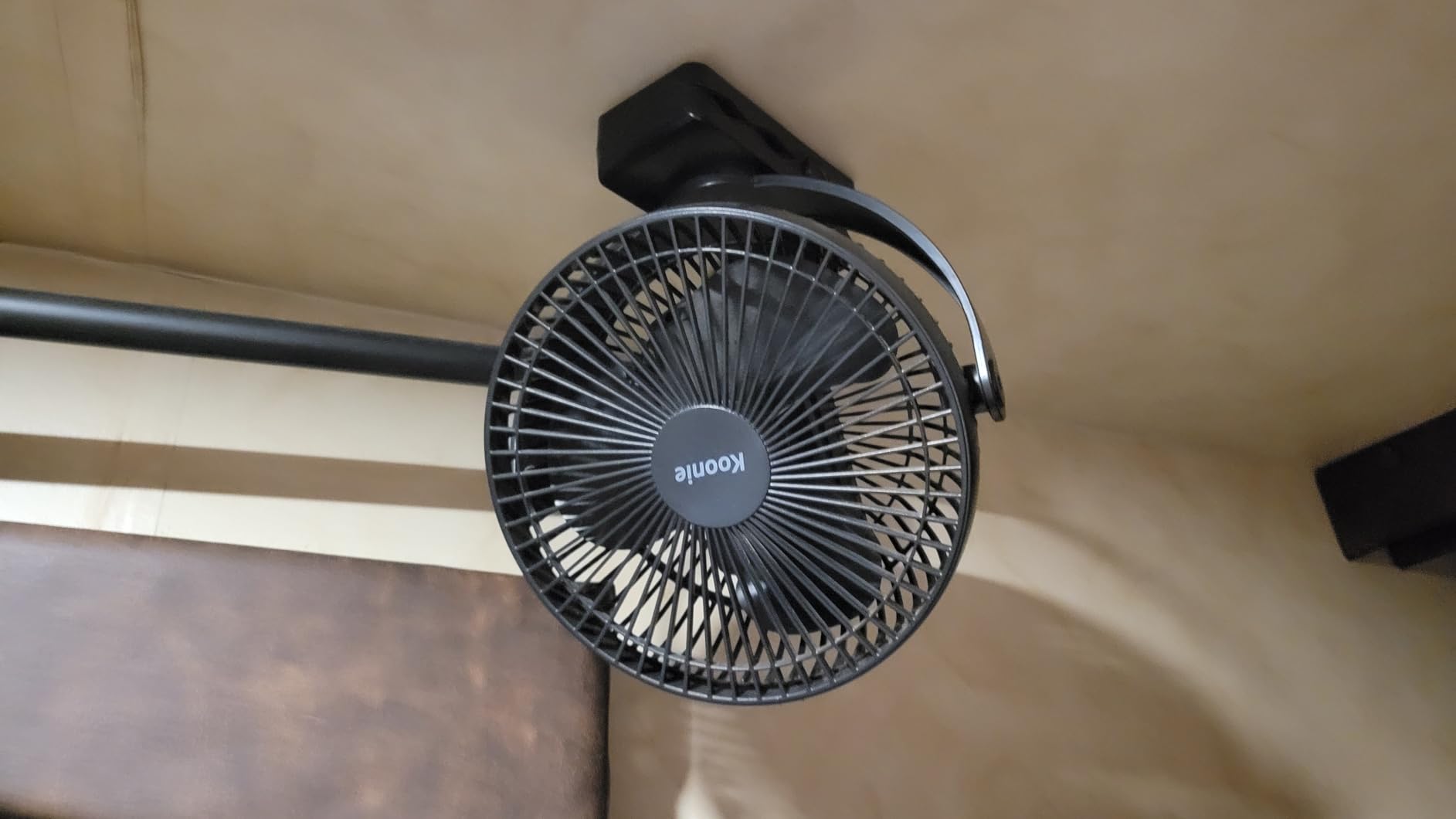 Koonie 10000mAh Clip on Fan Rechargeable, 8-Inch Battery Operated Desk Fan, USB Fan, 4 Speeds, Strong Airflow, Sturdy Clamp for Golf Cart Office Desk Outdoor Travel Camping Tent Gym Treadmill customer photo 2