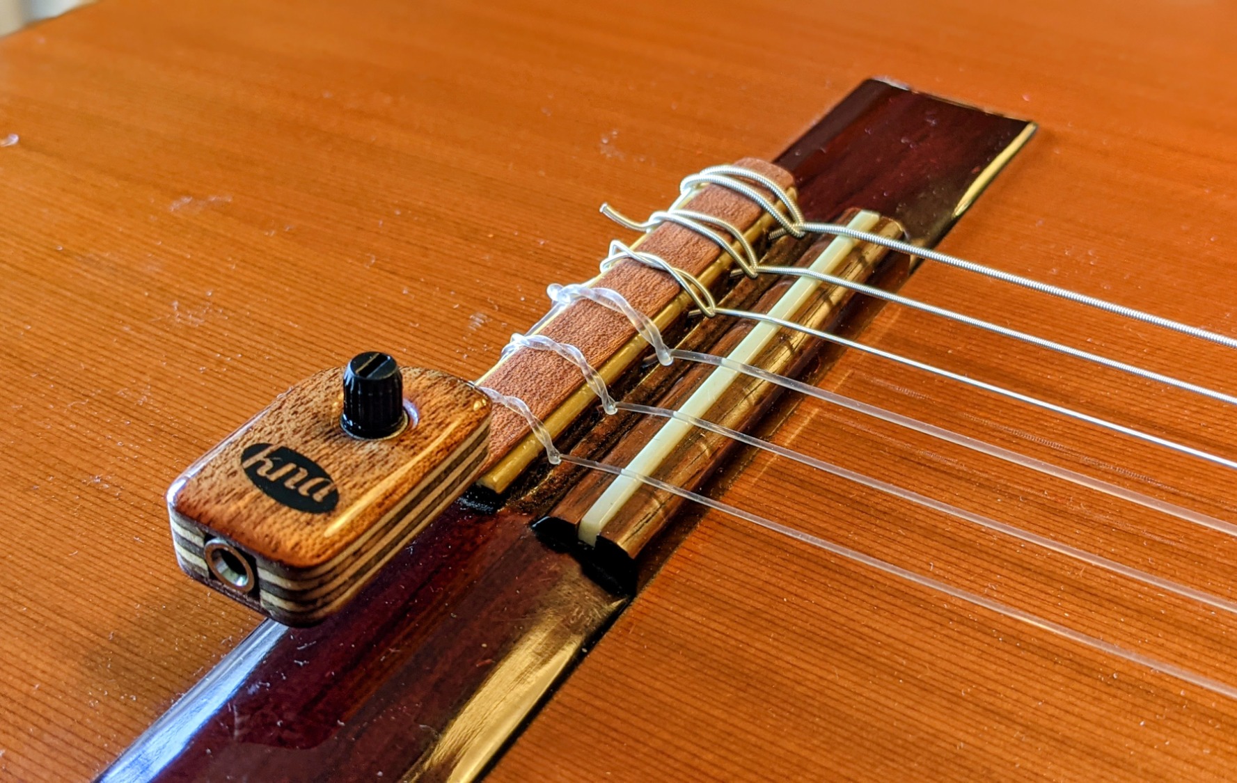 KNA NG-2 Portable Piezo Nylon String Classical Flamenco Guitar Pickup - Natural Acoustic Tone, Lightweight, Detachable, Onboard Volume Control, Passive No Battery Required, Easy Installation customer photo 1