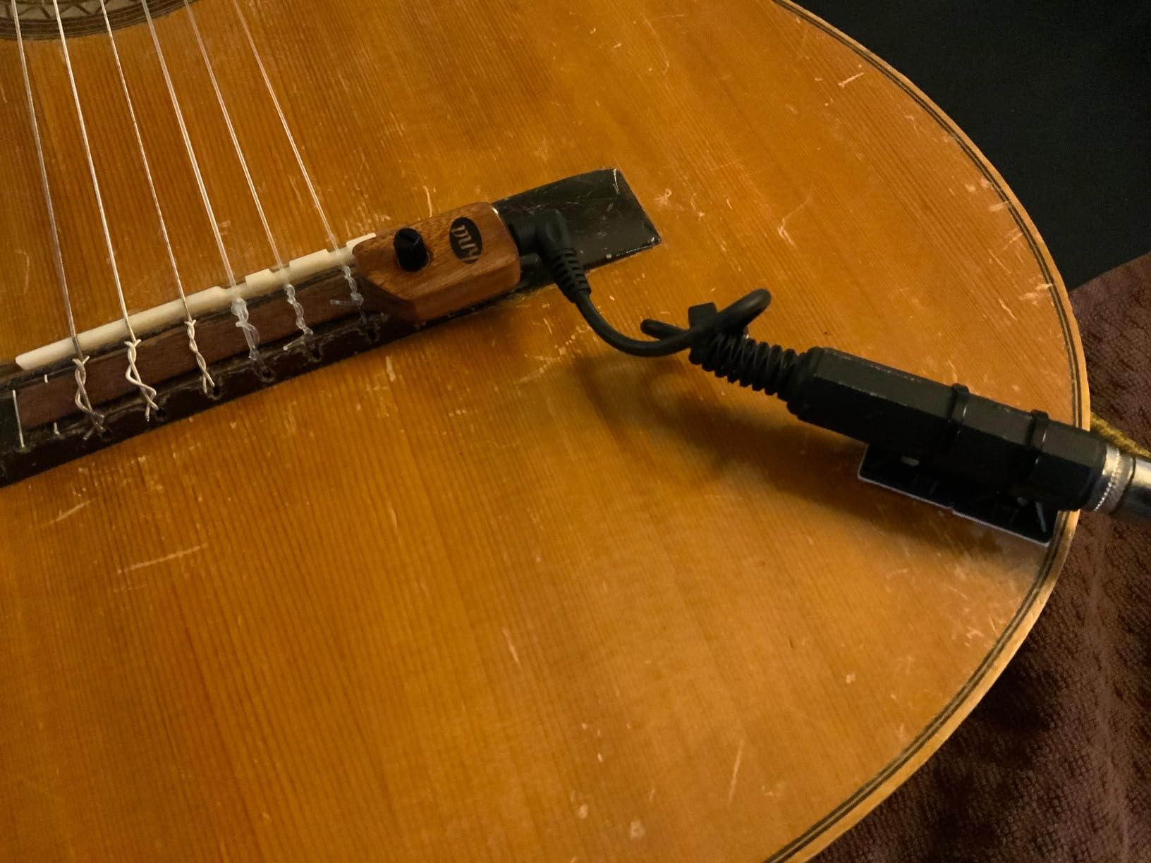 KNA NG-2 Portable Piezo Nylon String Classical Flamenco Guitar Pickup - Natural Acoustic Tone, Lightweight, Detachable, Onboard Volume Control, Passive No Battery Required, Easy Installation customer photo 2