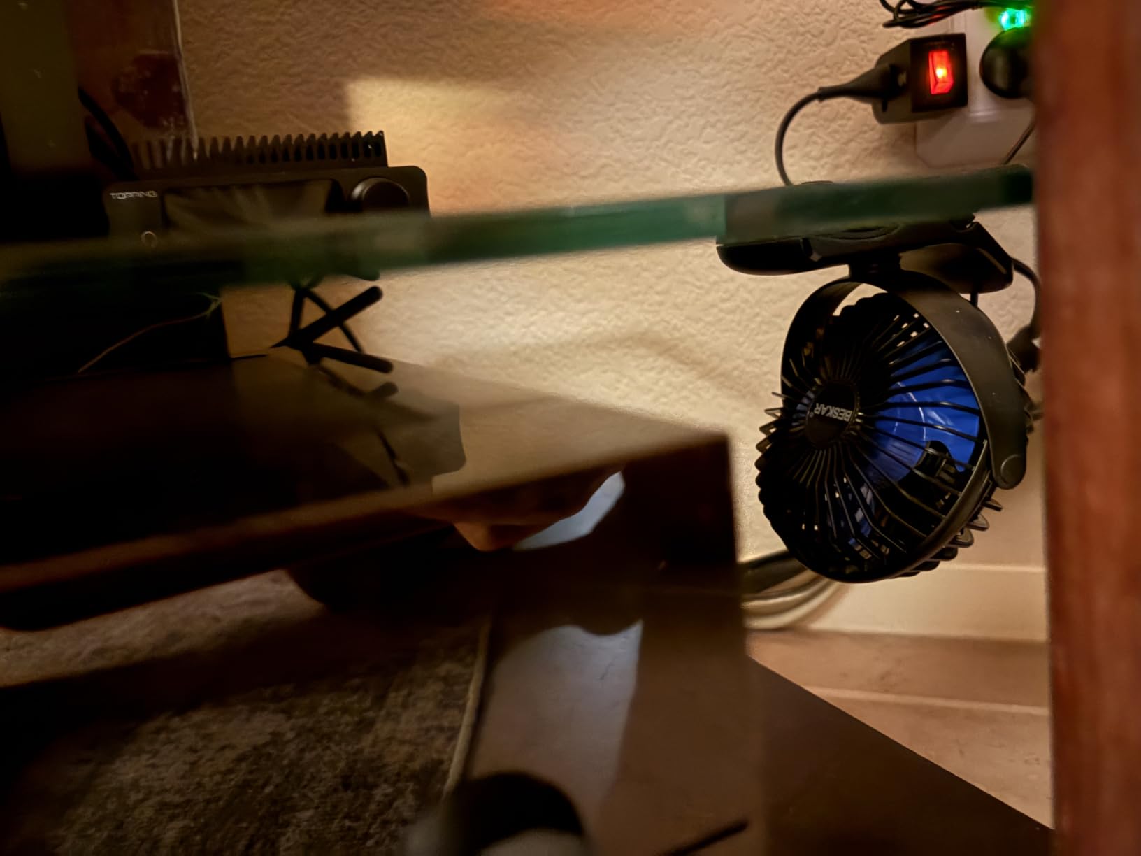 BESKAR USB Clip on Fan, Portable Small Fan with Cord Powered, 3 Speeds Strong Airflow, with Sturdy Clamp, Quiet Personal Desk Fan customer photo 1