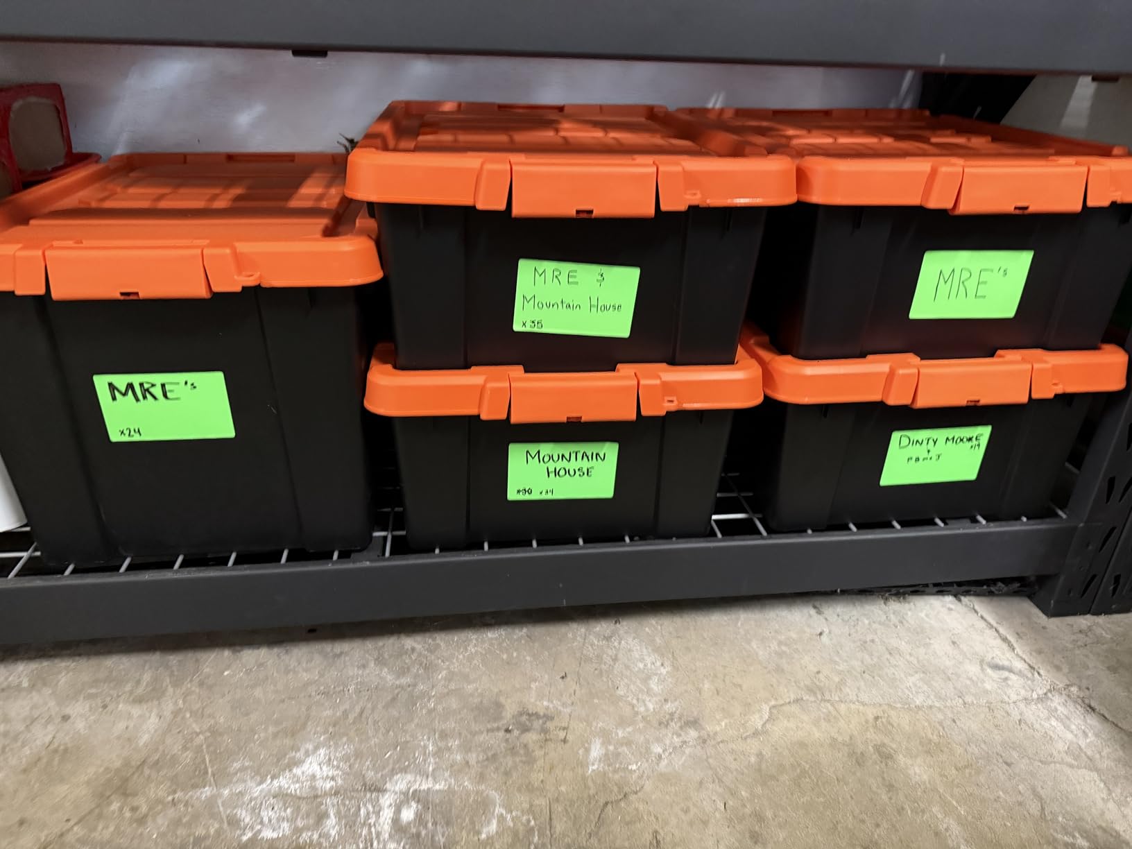 IRIS USA 12 Gallon Lockable Storage Bins with Lids, 2 Pack - Made in USA, Heavy Duty, Stackable Containers, Garage Organizing Bins Moving Tubs, Rugged Sturdy Equipment Utility Box - Black/Orange customer photo 1