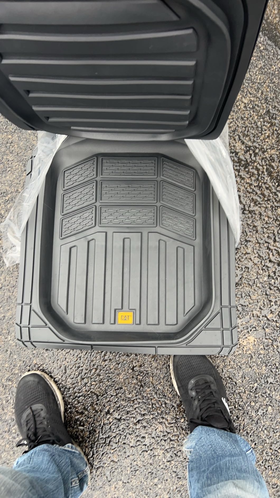 Cat CAMT-9013 (3-Piece) Heavy Duty Deep Dish Rubber Floor Mats, Trim to Fit for Car Truck SUV & Van, All Weather Total Protection Durable Liners Black customer photo 1