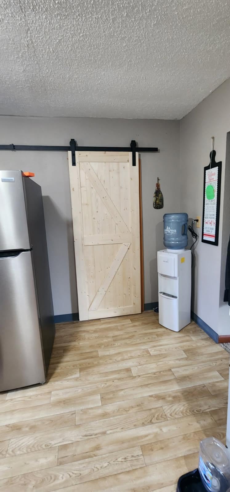 EaseLife 36in x 84in Sliding Barn Door with 6.6FT Barn Door Hardware Kit & Handle Included, Solid Spruce Wood Door, Assembly Required, Stainable, K-Frame customer photo 1