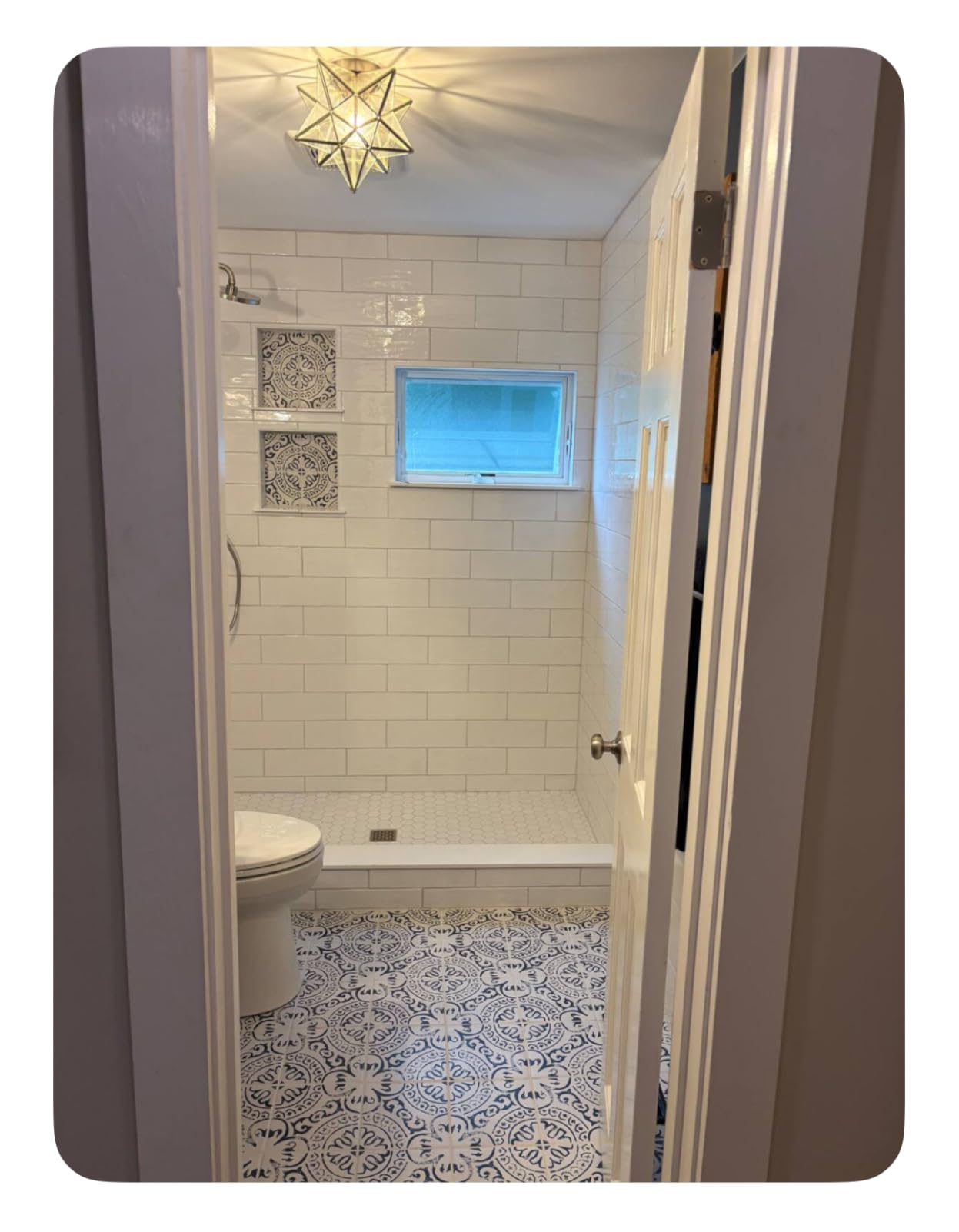 MSI Indigo Encaustic 8 in. x 8 in. Glazed Porcelain Wall Tile for Bathroom, Floor Tile and Kitchen Backsplash customer photo 2