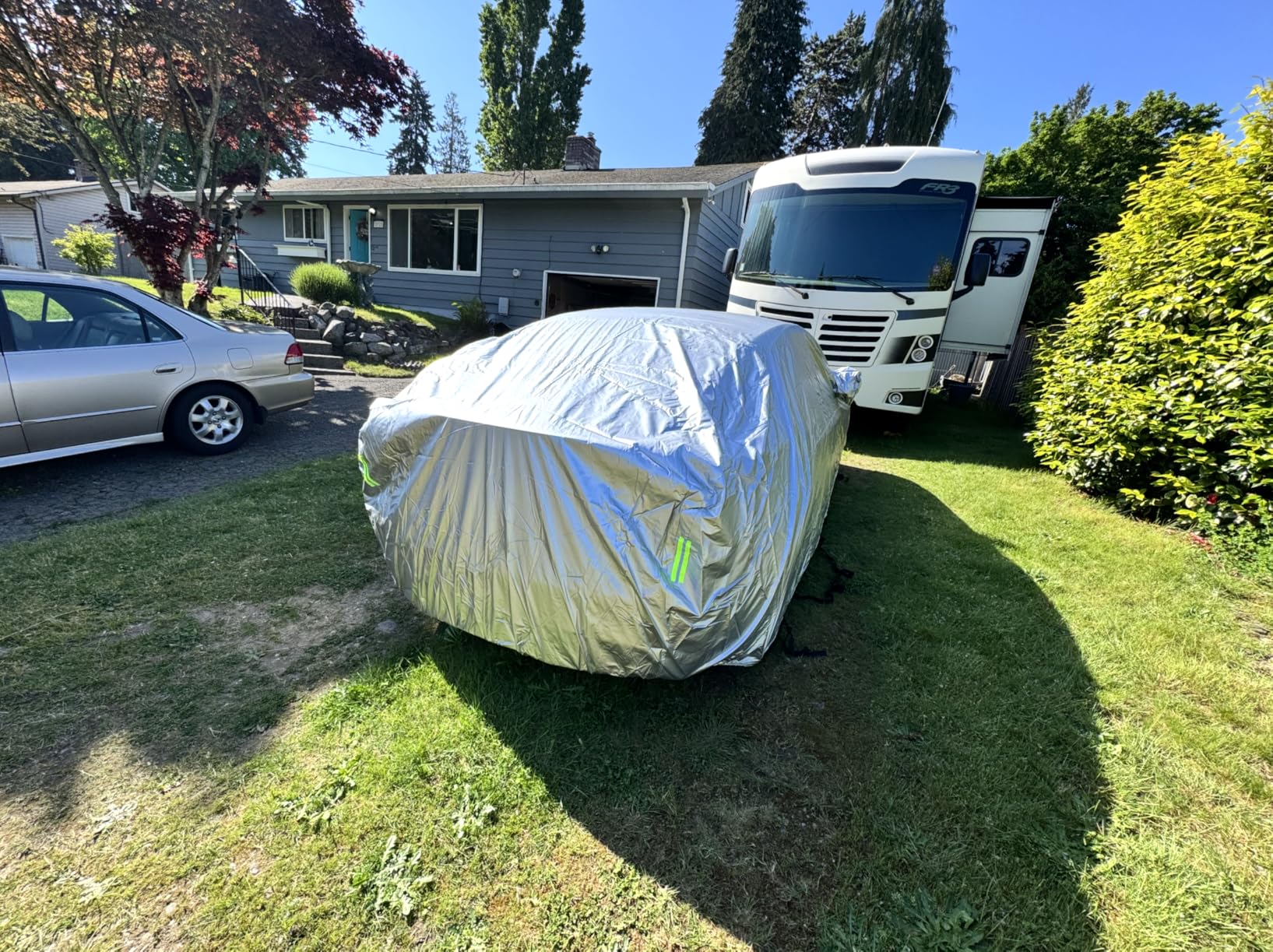 Car Cover, SUV Waterproof Car Covers for Automobiles All Weather Season UV Hail Protection Snowproof Full Car Cover, Outdoor Full Cover Universal Fit SUV Up to 190'' customer photo 1