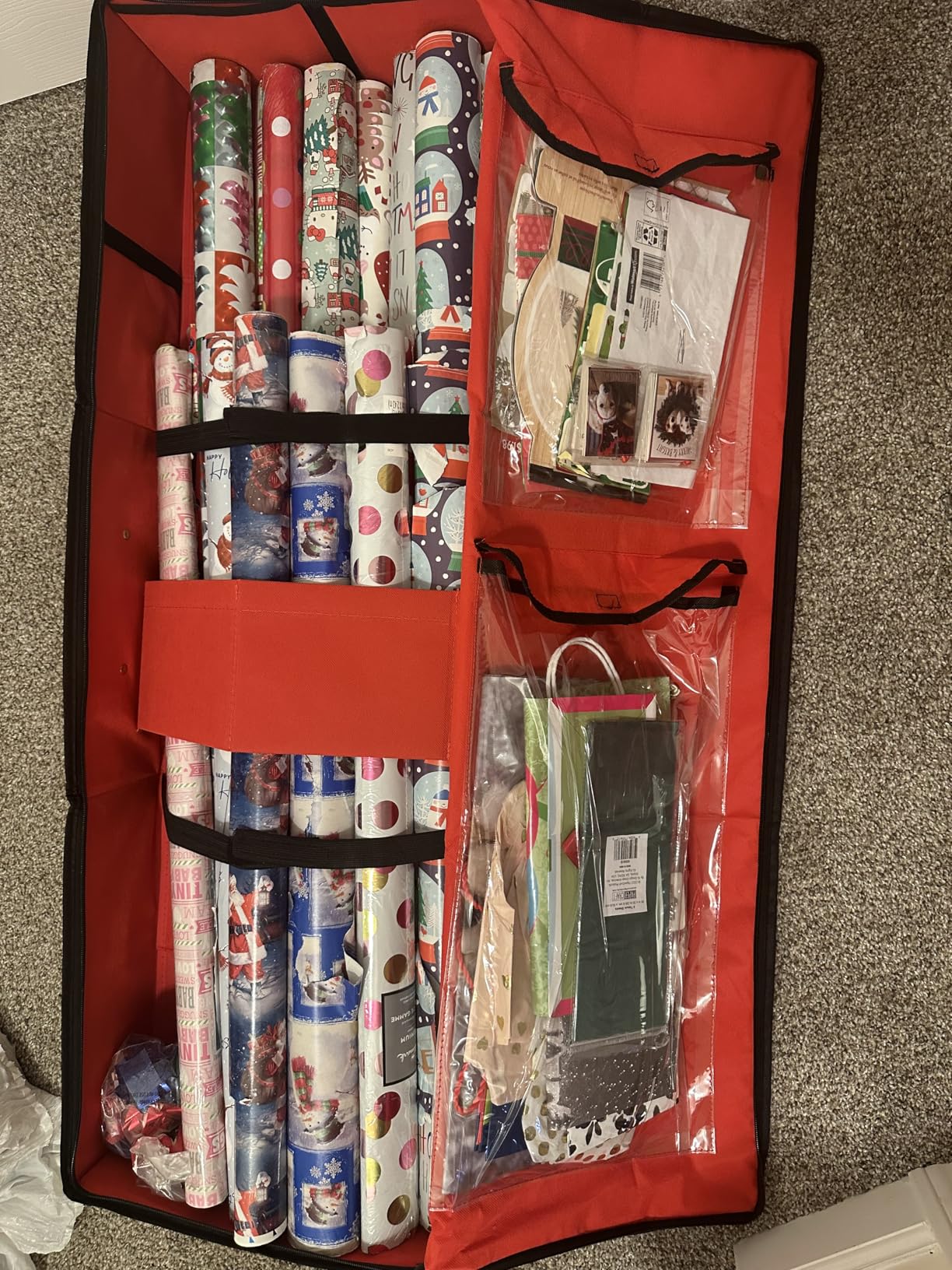 ZOBER 600D Oxford Gift Wrapping Paper Organizer Storage - 40