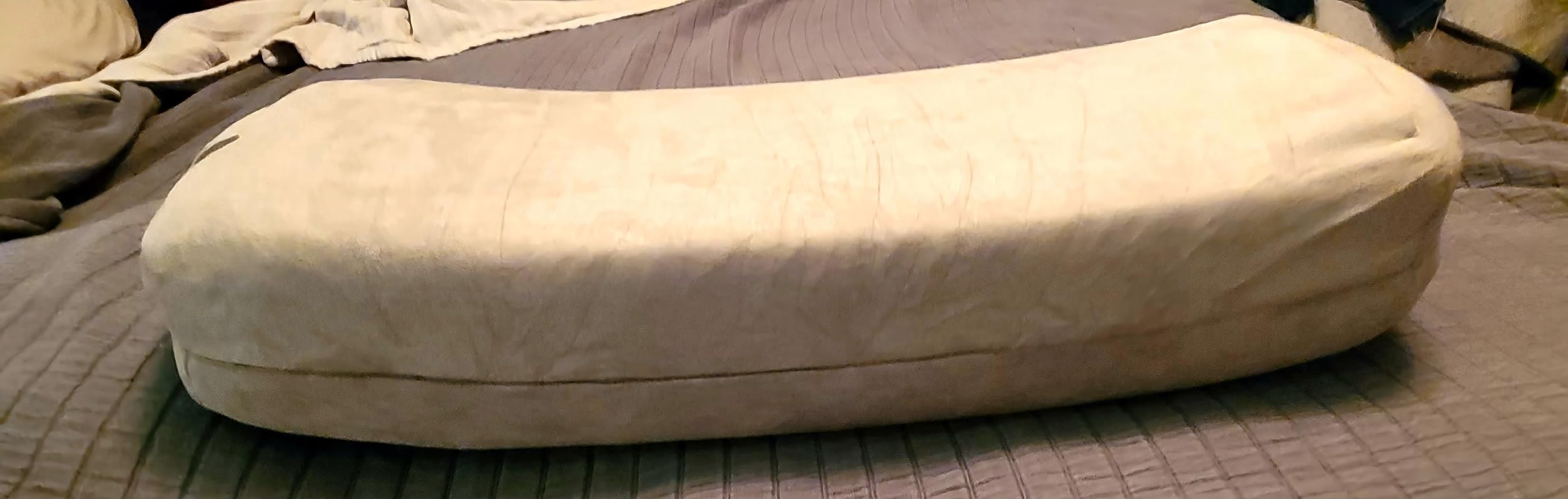 Tumaz Yoga Bolster Set - Rectangular Bolster Pillow for Restorative Yoga, Soft Meditation Pillow with Carry Handle and 8-Feet Strap, Machine Washable Cover customer photo 1