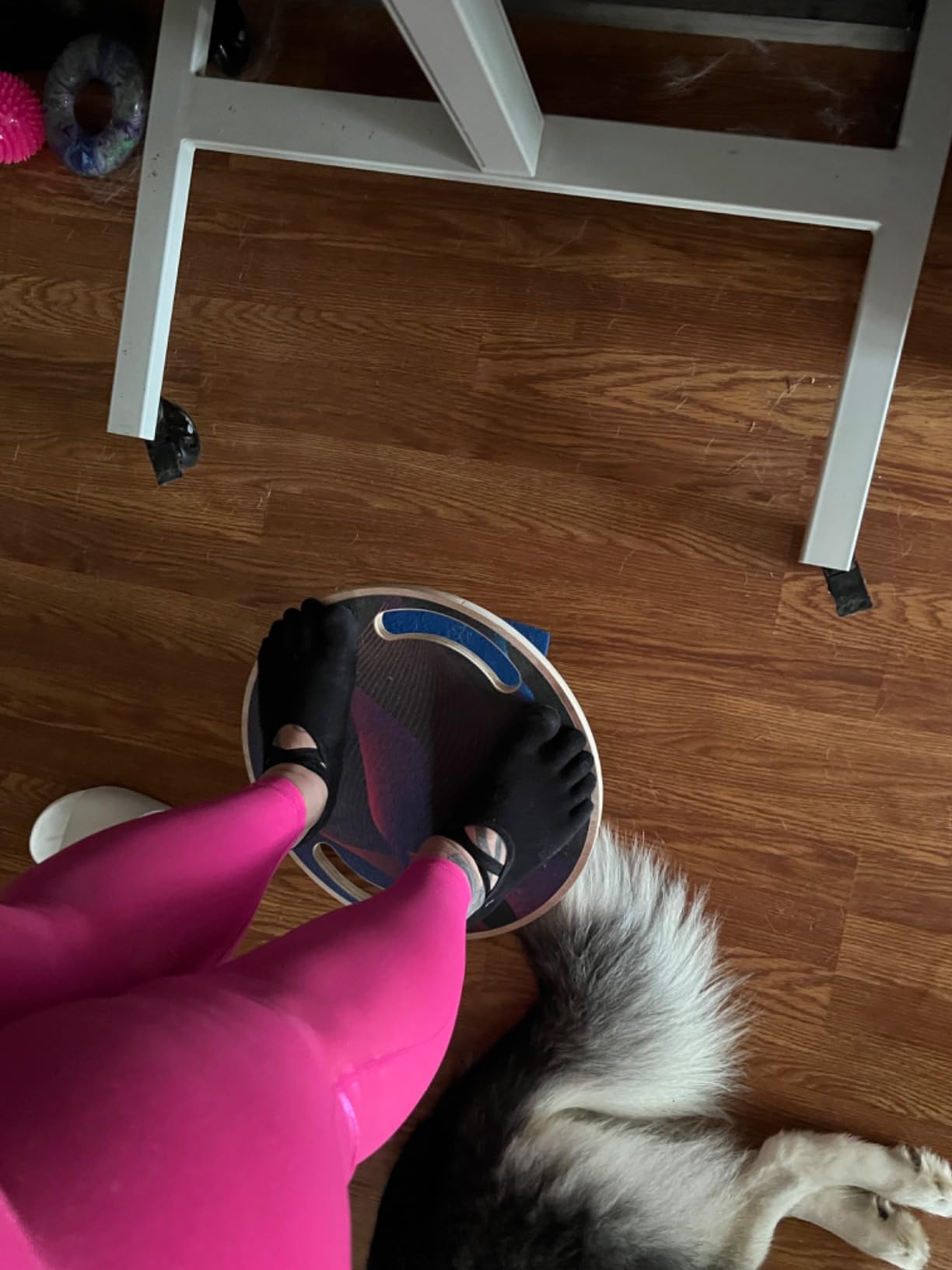 JFIT Balance Board, 15.4 360 Rotation, for Balance, Coordination, Posture - Large, Wooden Wobble Boards with 18 Tilting Angle for Workouts - Premium Core Trainer Equipment customer photo 2