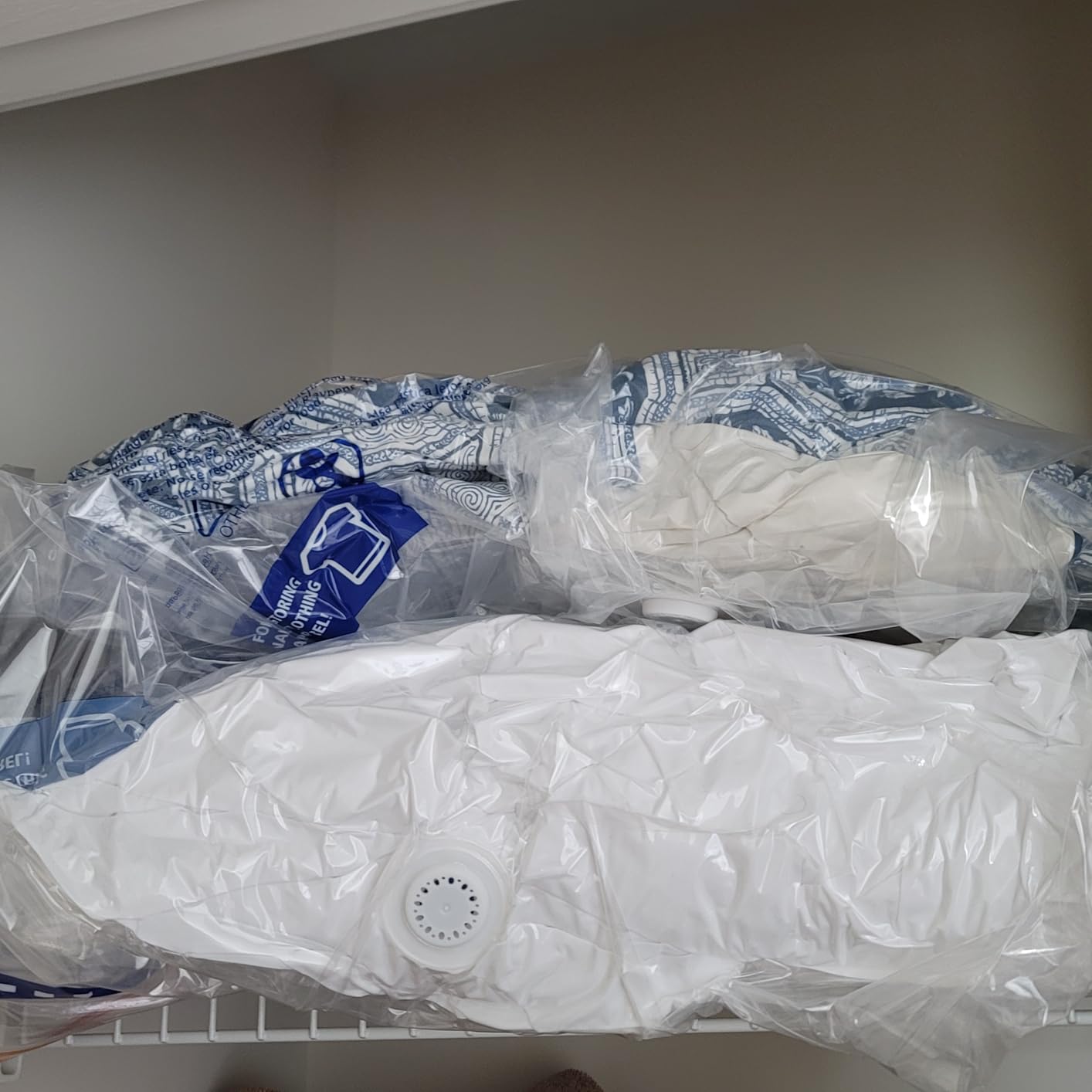 Shrink-Pak Space Bags Vacuum Storage Bags for Bedding Jumbo Compression 3 Pack Clear for Comforters Blankets (3 Jumbo/Bedding Solo) customer photo 2