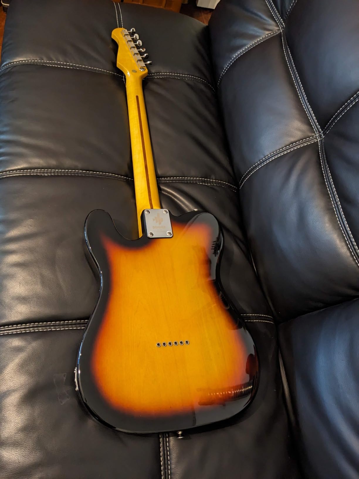 GROTE Jazz Electric Guitar Hollow Body Chrome Hardware P90 Pickup (Vintage Sunburst) customer photo 2