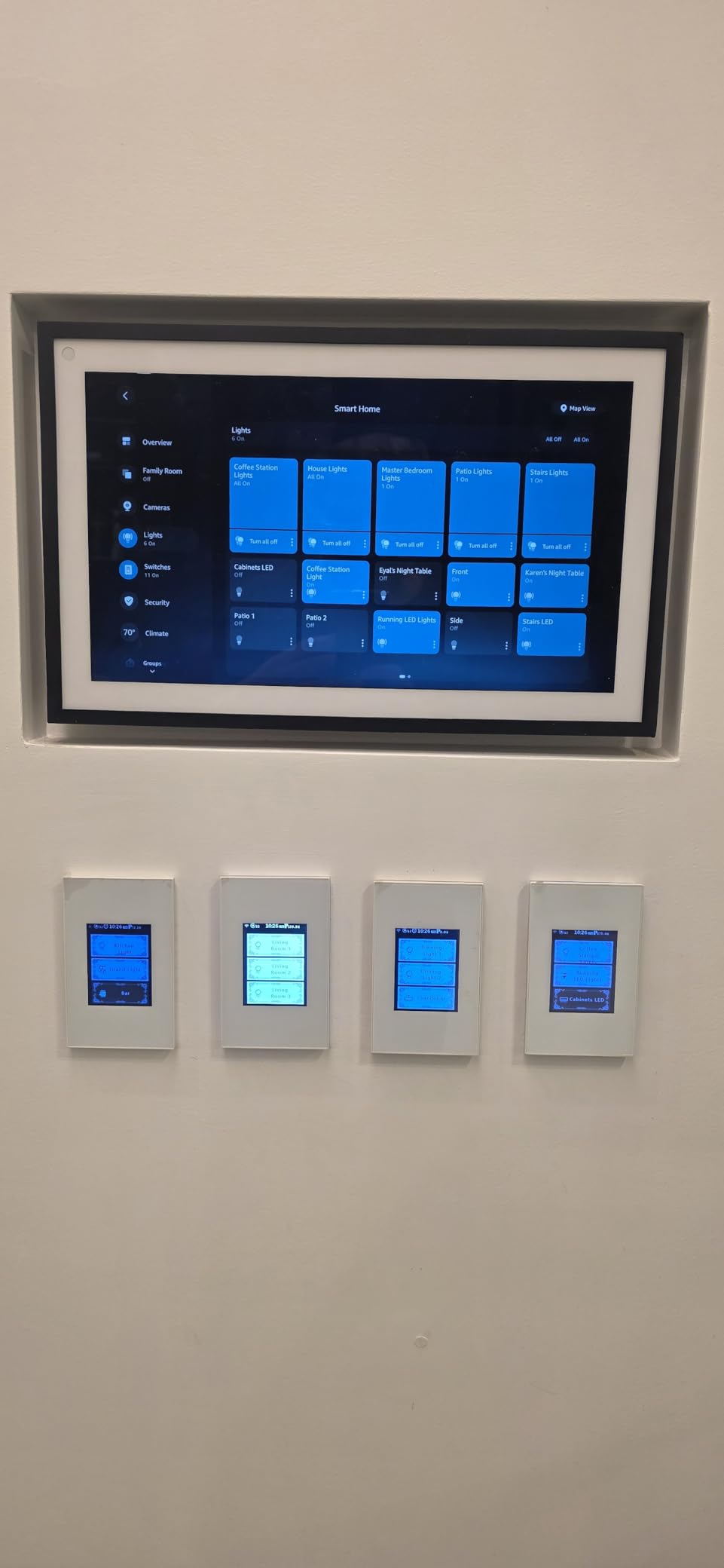 LANBON Smart Light Switch, 1/2/3 Gang, 3 Way for Whole House, LCD Magic Panel by WiFi Mesh Never be Offline, 2.4G Wi-Fi Smart Switch Compatible with Alexa & Google Home, Neutral Wire Required, L8-HS-White customer photo 1