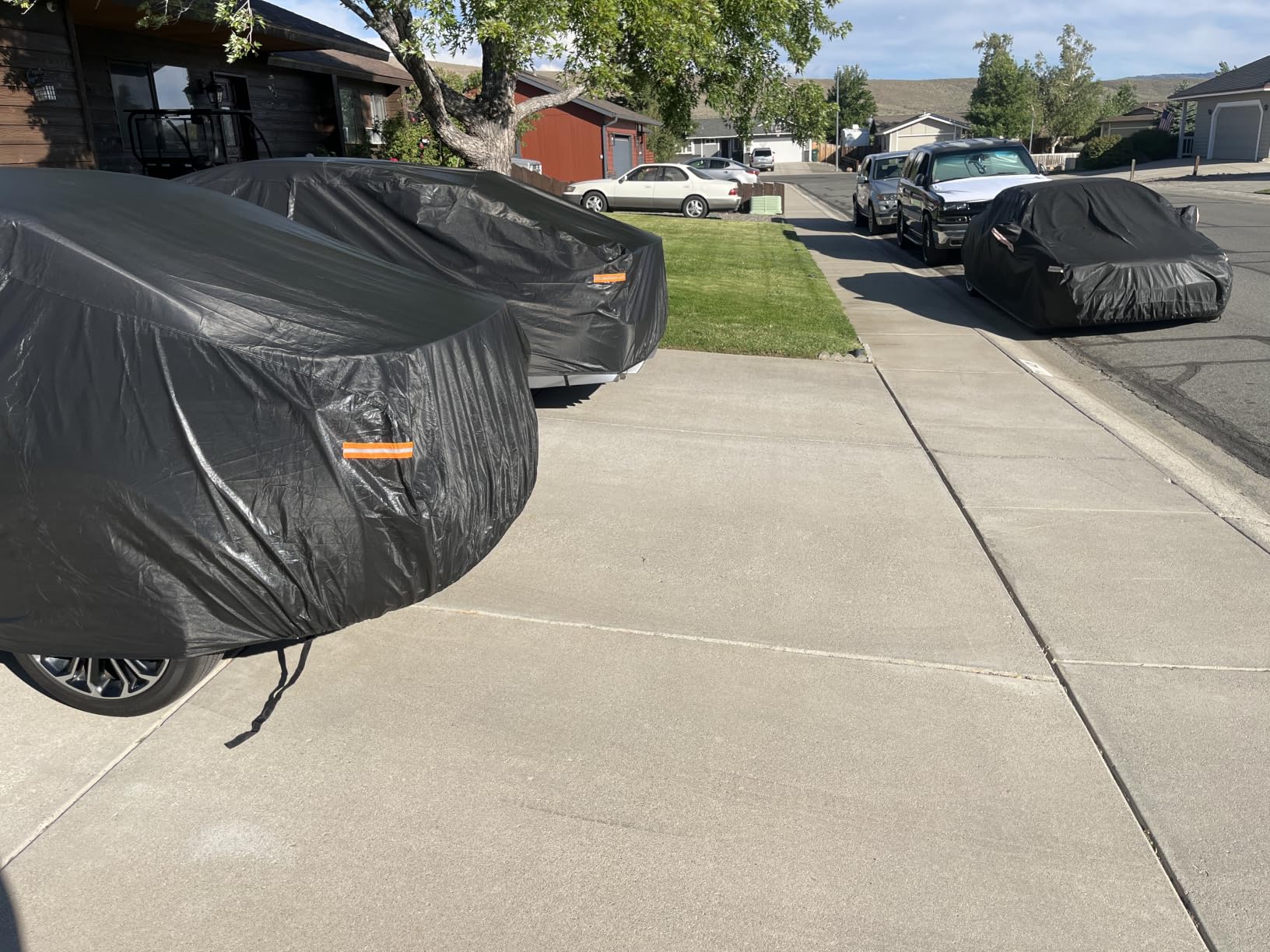 Kayme 10 Layers SUV Car Cover Waterproof All Weather [See Vehicle Size Chart for Accurate Fit] Heavy Duty Full Exterior Cover Outdoor Sun Rain Snow Wind UV Protection. Size S3 (See Size Chart) customer photo 2