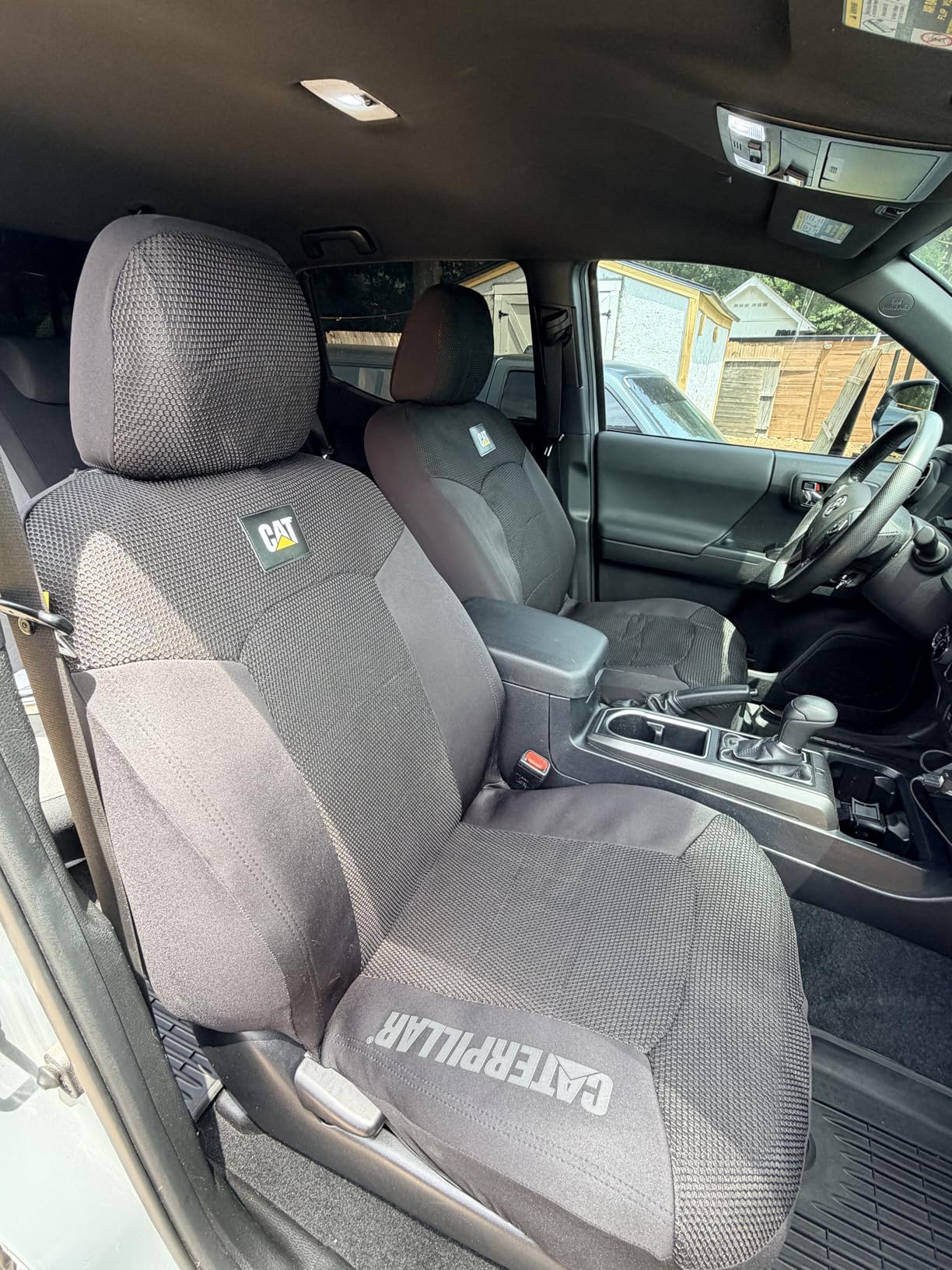 Cat MeshFlex Automotive Seat Covers for Cars Trucks and SUVs (Set of 2) - Black Front Seat Covers with Comfortable Mesh Back, Airbag Compatible customer photo 1