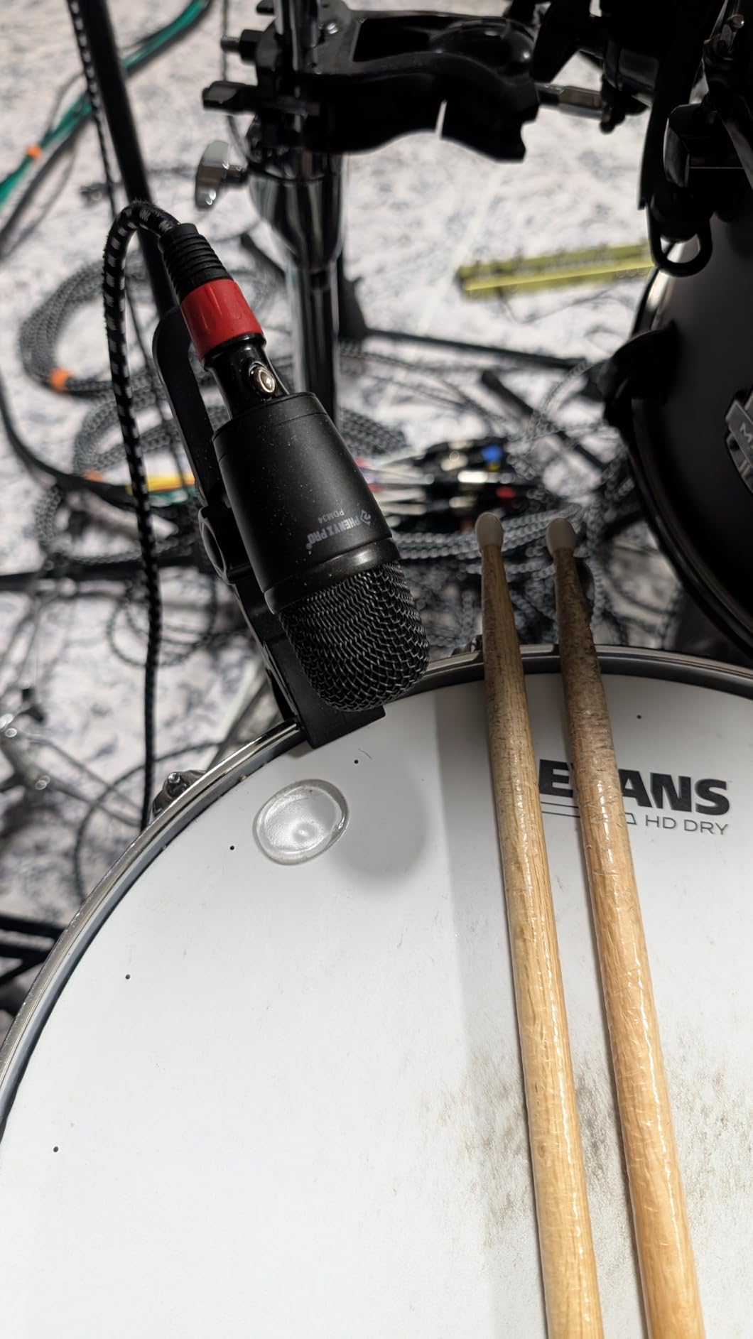Phenyx Pro Drum Microphone Kit, 7-Piece Full Metal Wired Dynamic Mic Set for Bass/Tom/Snare/Hi-hat Cymbals, with Carrying Case, Holders, and Threaded Clips (PTD-10) customer photo 2