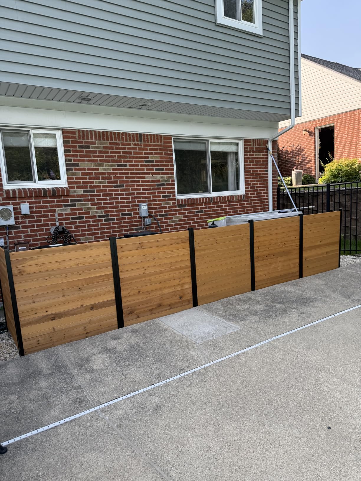 42in H x 38in W (2 Panels) No Dig Enclo Richmond Cedar Wood Privacy Screen, Ideal Outdoor Privacy Wall, Pool Equipment Enclosure, Trash Can Enclosures, Air Conditioner Fence, EC18008 customer photo 1