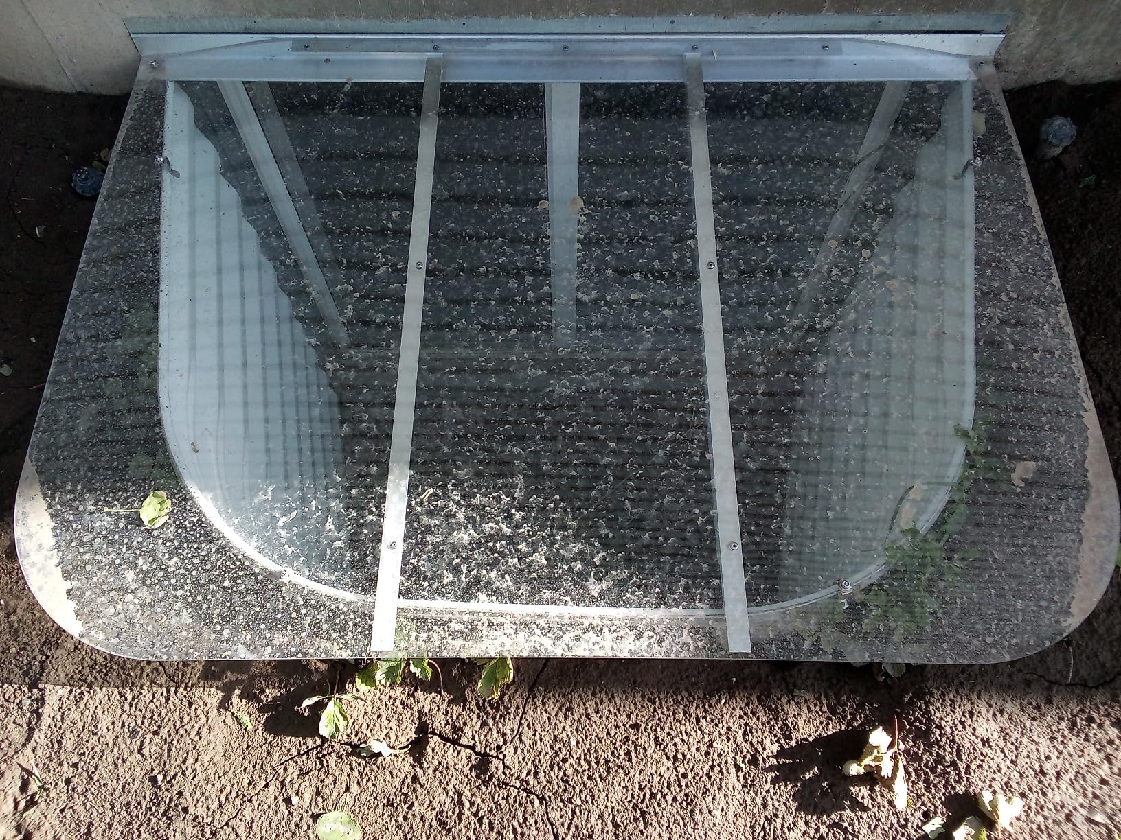 Clear Polycarbonate Large Egress Window Well Cover Sloped 71