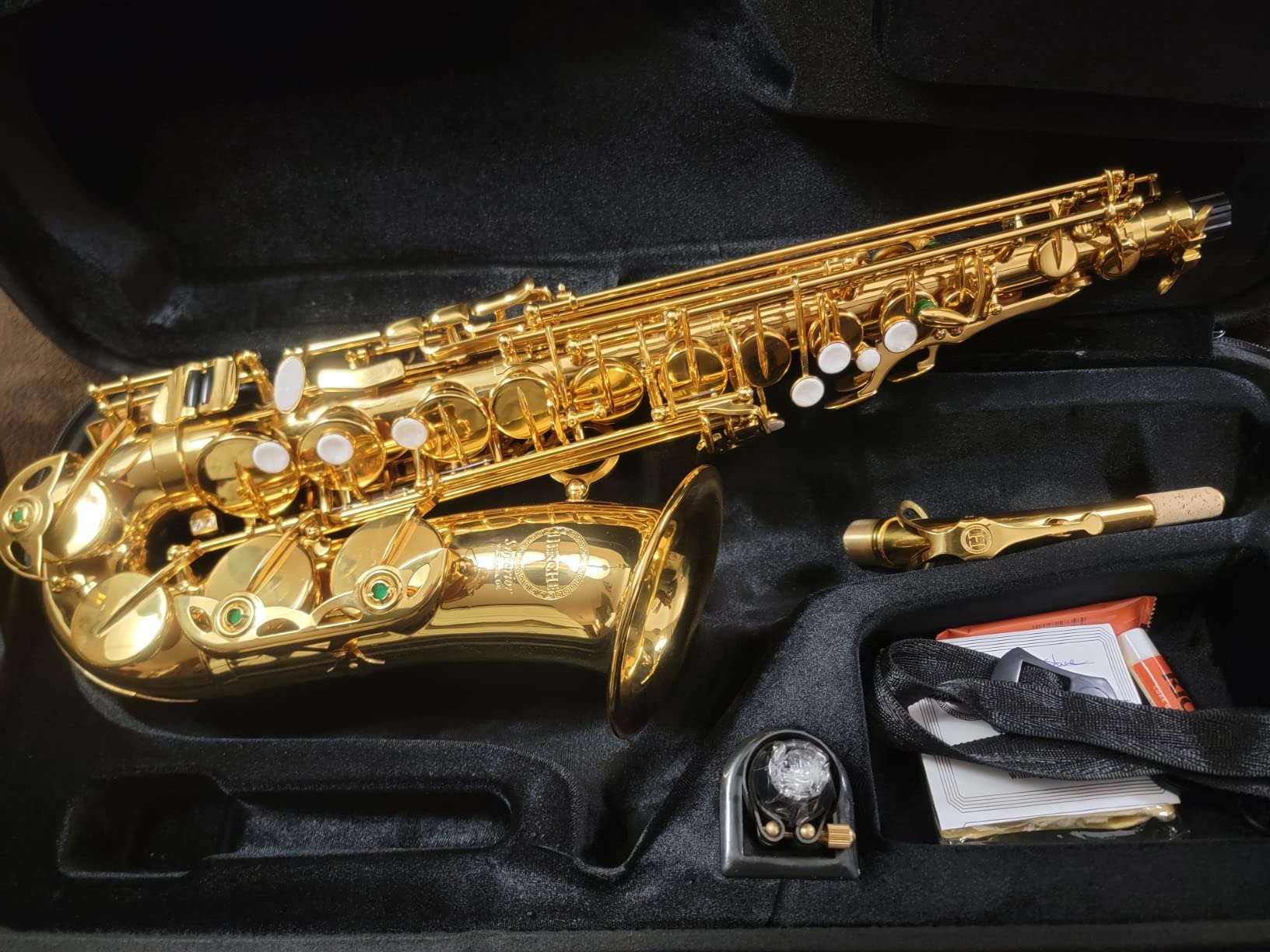 Herche Superior Alto Saxophone X3 | Professional Instruments for All Levels | High F# Key | Educator Approved & Service Plan customer photo 1
