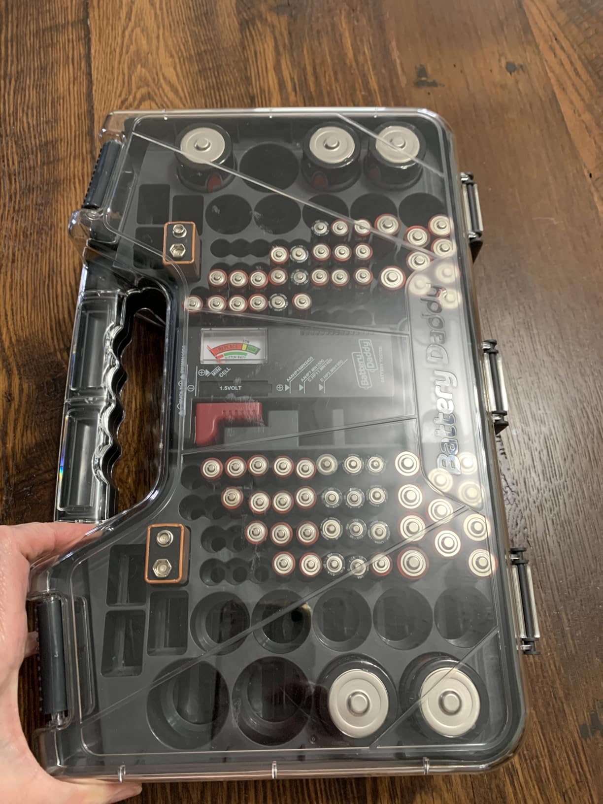 Ontel Battery Daddy Smart - Battery Organizer Storage Case with Tester, Stores & Protects Up to 150 Batteries, Clear Locking Lid, As Seen On TV, Smart - 150 Batteries (BADAS-MC4) customer photo 1