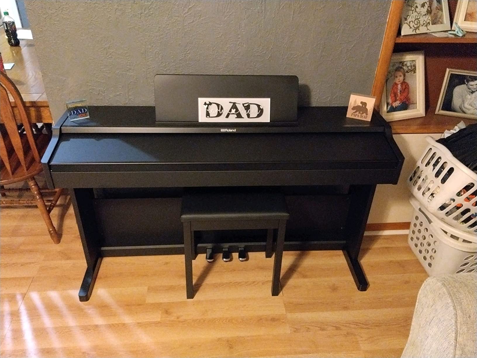 Roland RP107 Digital Piano | Compact and Affordable Home Piano with Traditional Upright Styling | Perfect for Beginners | Class-Leading Sound and Playability | Onboard Bluetooth customer photo 2