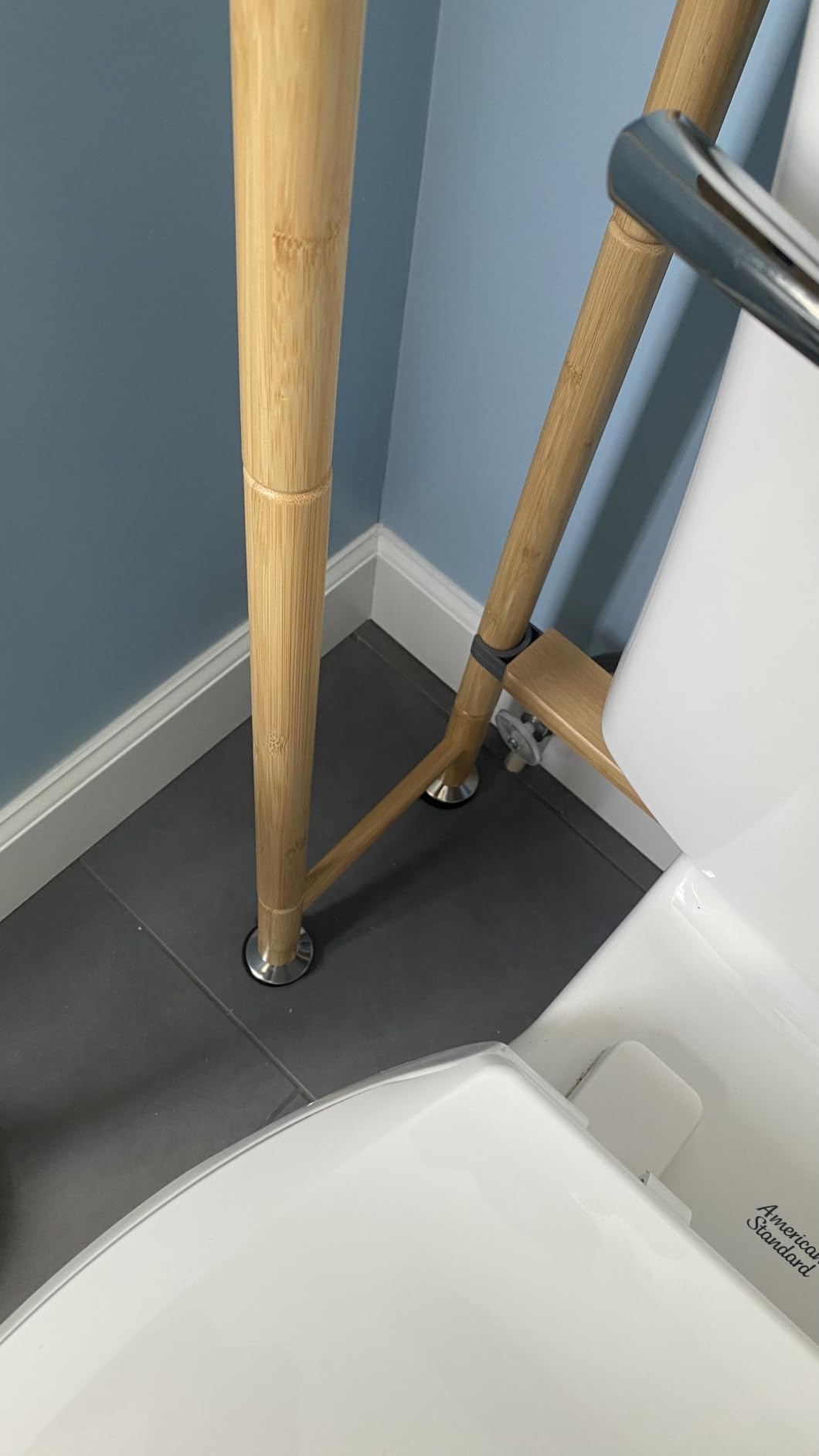 AmazerBath Over The Toilet Storage Bamboo, Bathroom Over Toilet Organizer Rack, 3-Tier Freestanding Above Toilet Shelf for Bathroom, Laundry, Space Saver, Natural Color customer photo 2
