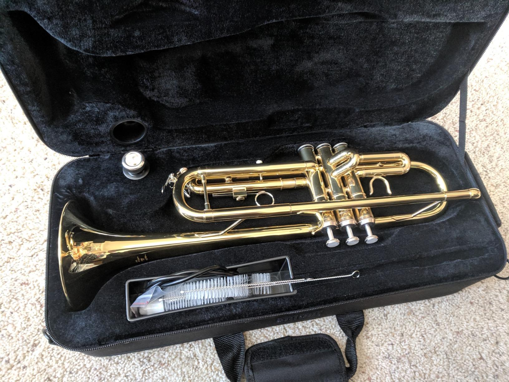 Eastar ETR-390 Standard B Flat Trumpet for Beginners Intermediate, Advanced Upgraded Trumpet Instrument with Hard Case, Cleaning Kit, 7C Mouthpiece, Gloves, Golden customer photo 1