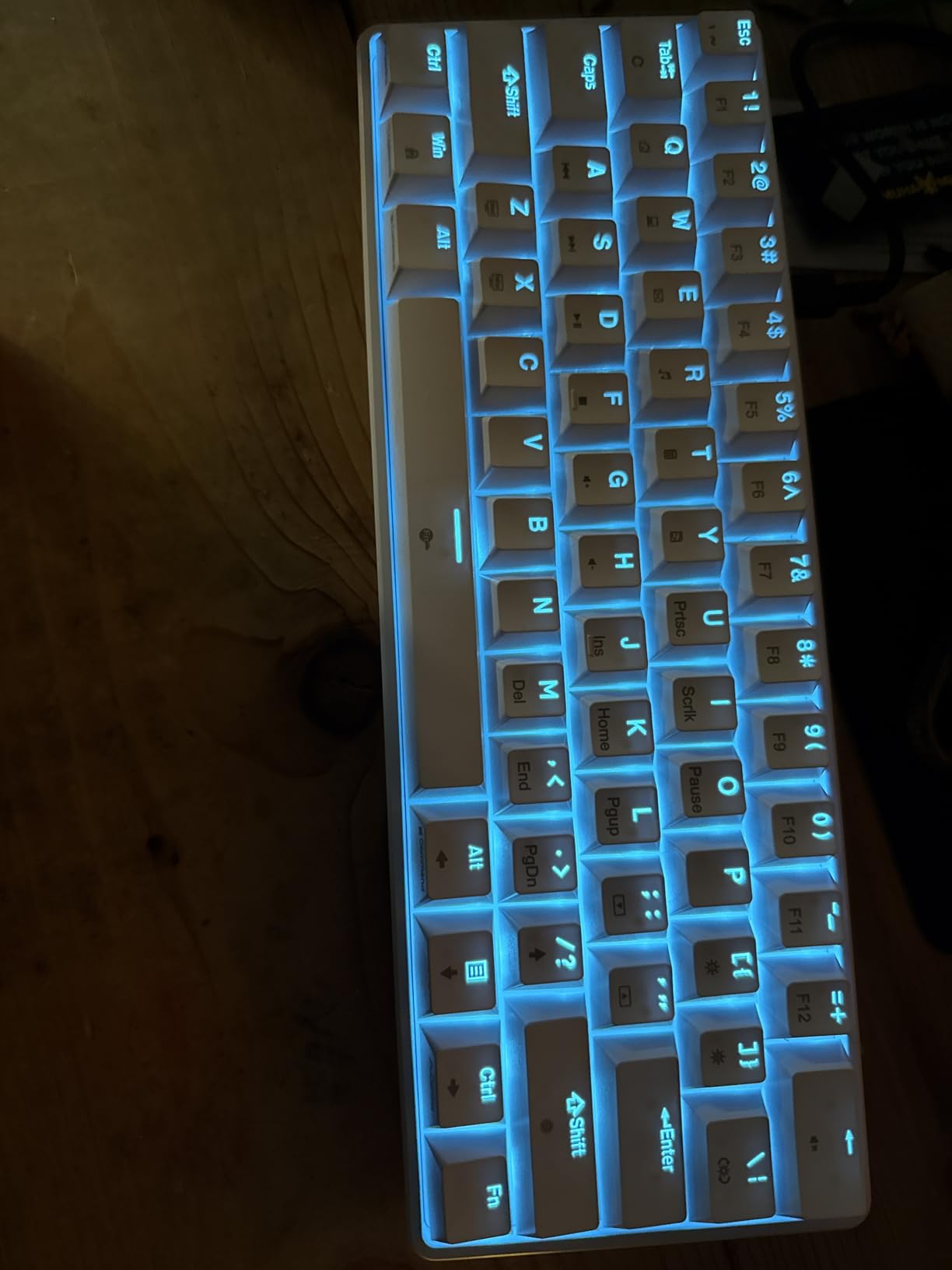 DIERYA 60% Mechanical Keyboard, DK61se Wired Gaming Keyboard with Red Switches, LED Backlit Ultra-Compact 61 Keys Mini Office Keyboard for Windows Laptop PC Gamer Typist (White) customer photo 1
