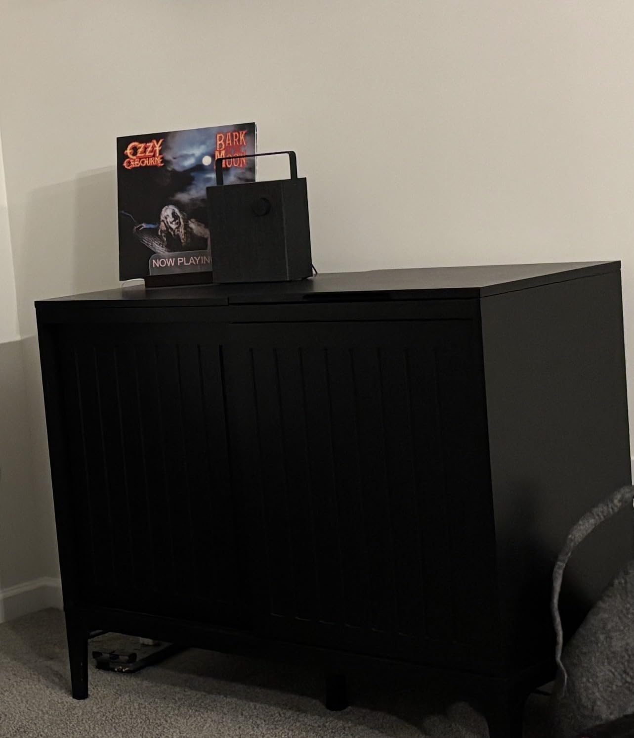 Crosley Furniture Asher Media Console and Record Player Stand with Storage for Vinyl Records, Dark Brown customer photo 1