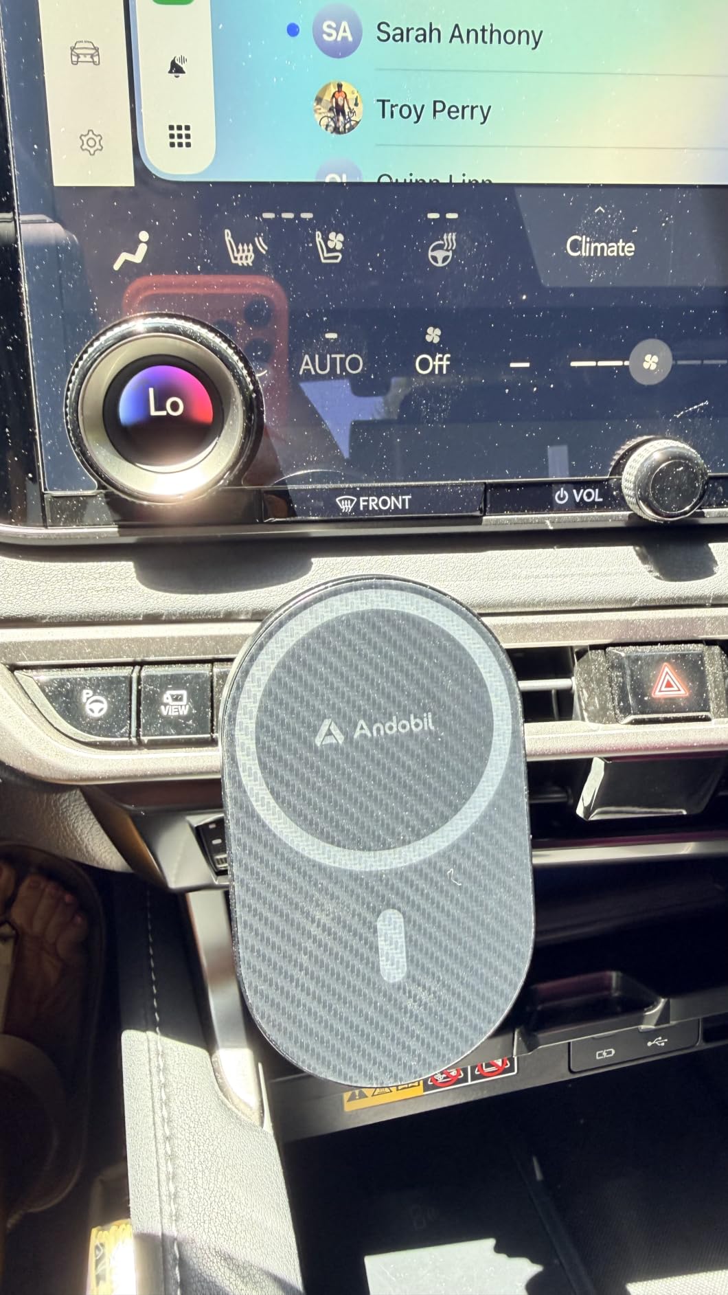 andobil Upgraded for Magsafe Car Mount Pro [Strongest Magnet, Big Phone Friendly] 360 Rotation Magnetic Phone Holder for Car Vent for iPhone 17 Pro Max 16/15/14/13/12 Samsung S26/S25 (Carbon Fiber) customer photo 2