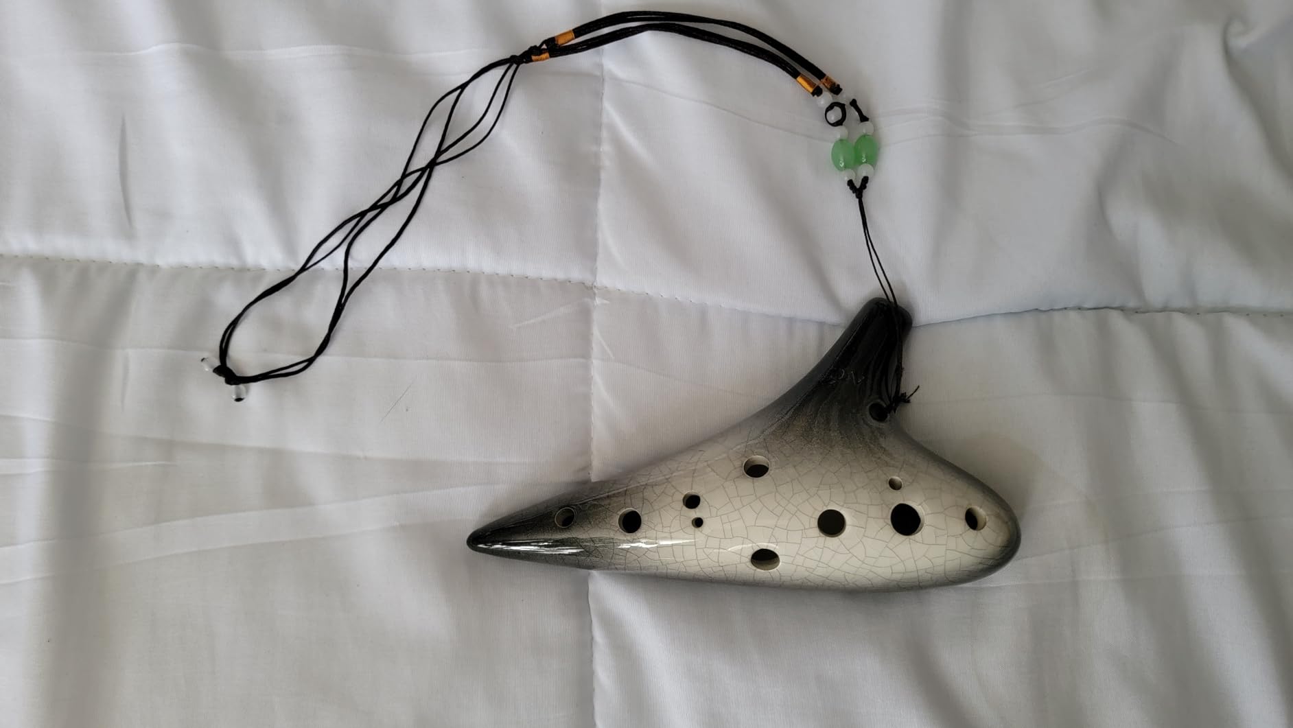 12 Hole Ocarina Instrument With Song Book for Beginner,Alto C Ceramic Ocarina(Starry Blue & Purple & Black) customer photo 1