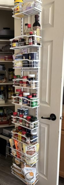 Moforoco White 9-Tier Over The Door Pantry Organizer, Pantry Organization And Storage, Metal Hanging Spice Rack Shelves Door, Home & Kitchen Essentials customer photo 1