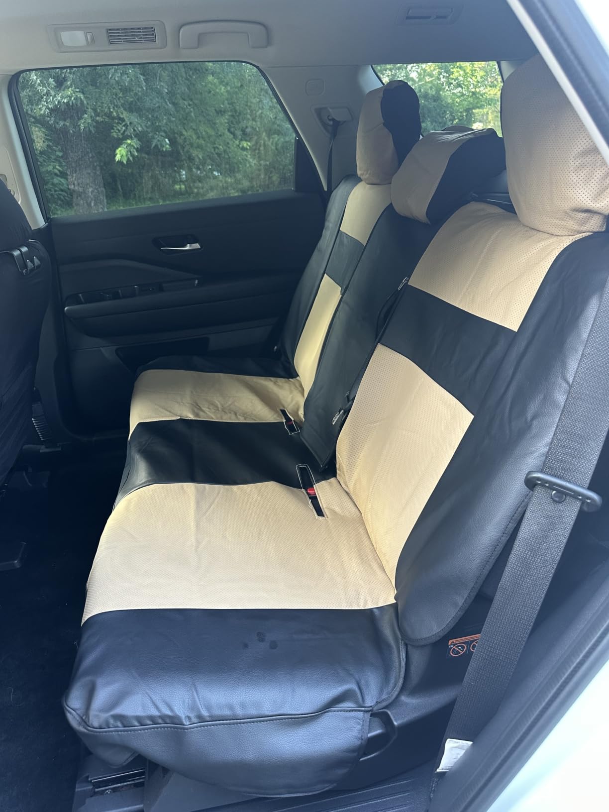 CAR PASS Faux Leather Car Seat Covers Front Seats Only, 3D Foam Support, 2 Pieces Front Solid Black customer photo 1