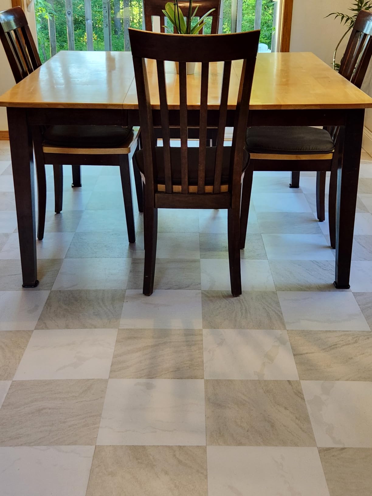 FloorPops x Chris Loves Julia 12-in by 12-in Bonneville Grey & White Marble Peel & Stick Floor Tiles, FP4421 customer photo 1