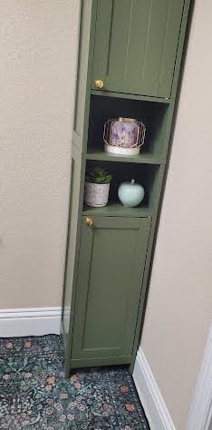 VASAGLE Tall Storage Cabinet with Lights, Slim Freestanding Cabinet with Adjustable Shelves, for Small Spaces, Bathroom, Living Room, Modern, 11.8 Inches Wide, Cloud White UBBC566W02V1 customer photo 1