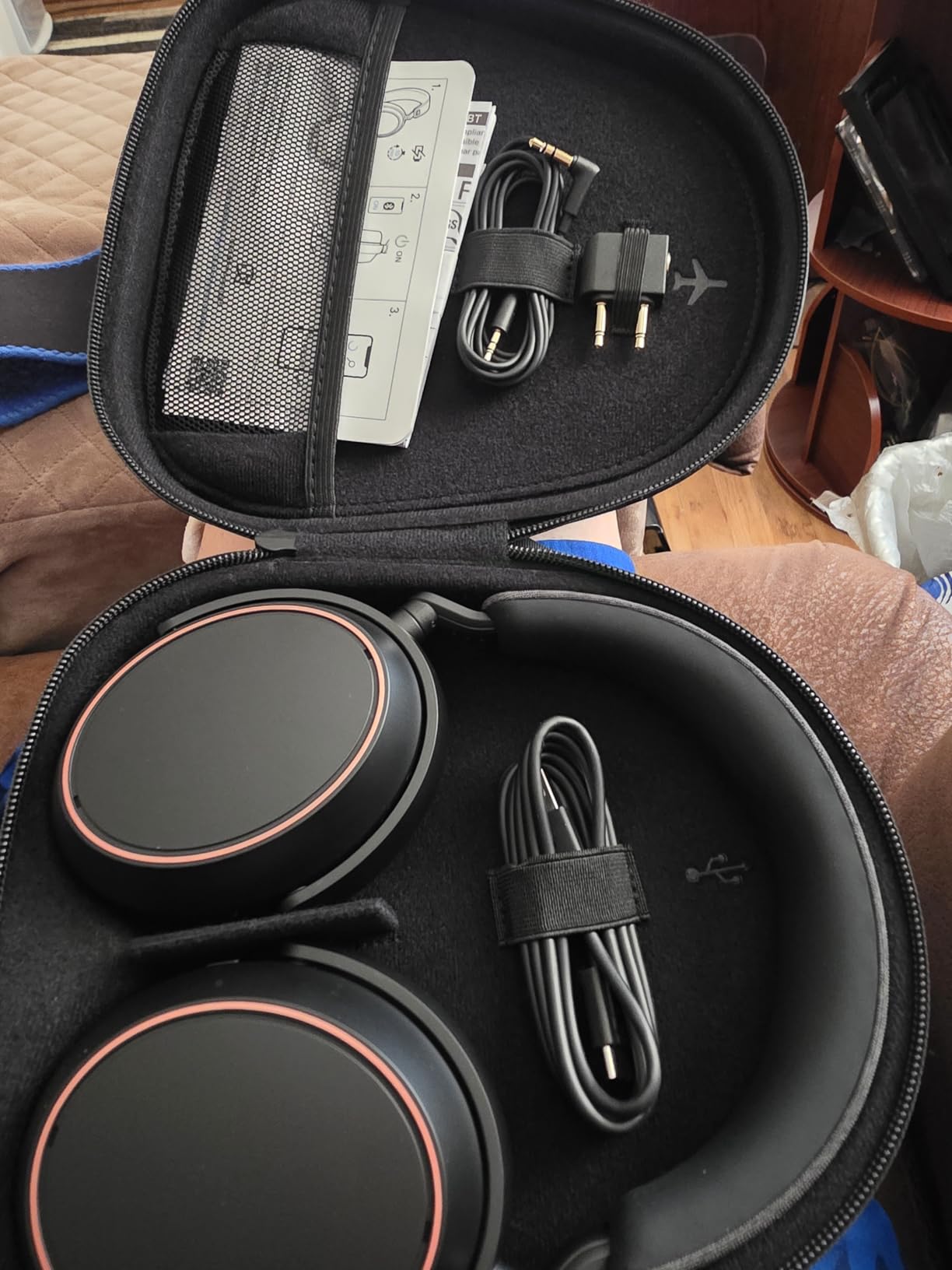 Sennheiser Consumer Audio Momentum 4 Wireless Headphones - Bluetooth Headset for Crystal-Clear Calls with Adaptive Noise Cancellation, 60h Battery Life, Lightweight Folding Design - Black/Copper customer photo 2