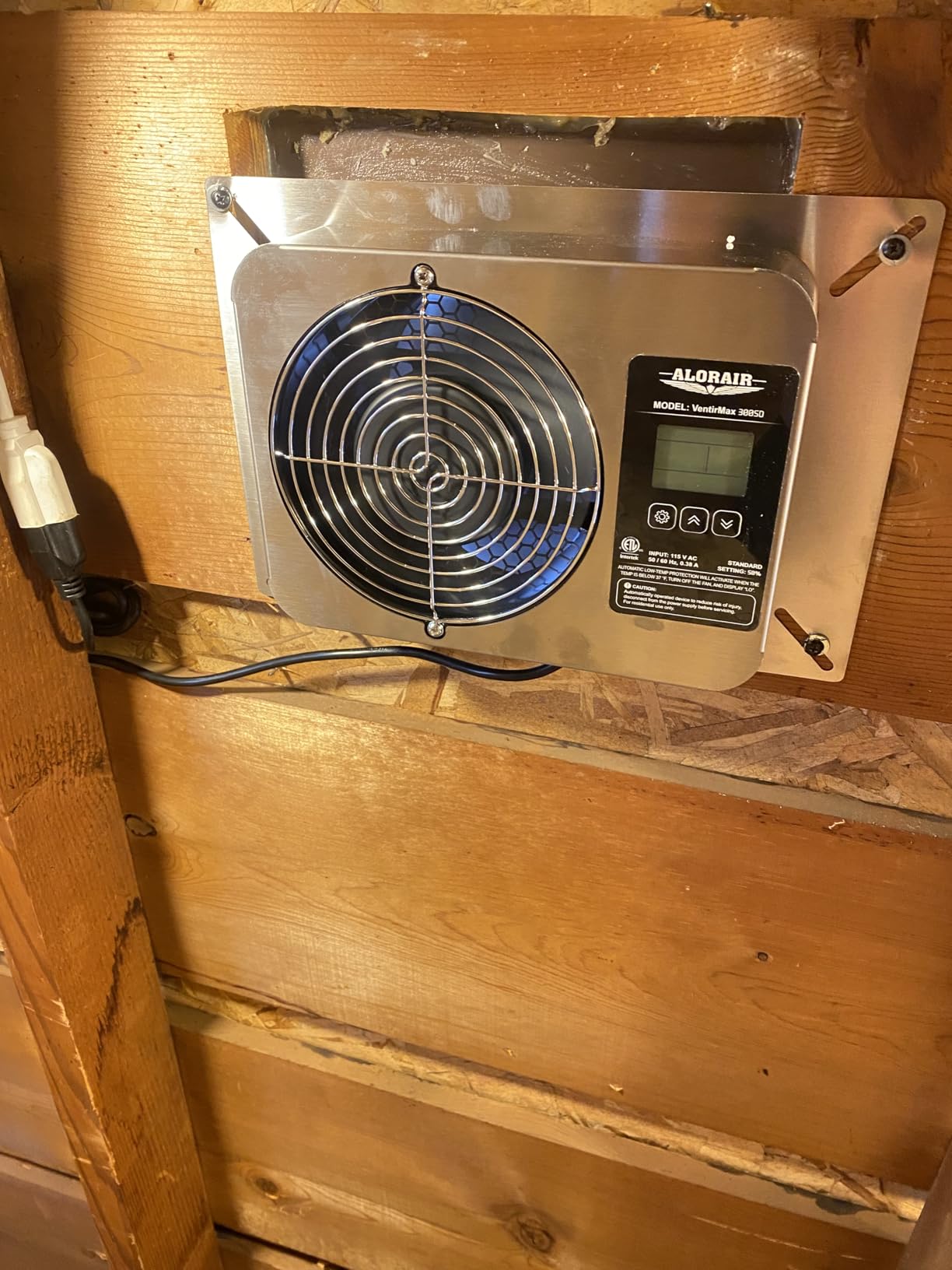 ALORAIR 780 CFM Crawlspace Ventilator Fan with Humidistat, Stainless Steel Exhaust Vent Fans with Digital Display, Timing Cycle, Freeze Protection Thermostat, for Basement, Garage, Attic, Grow Tent customer photo 1