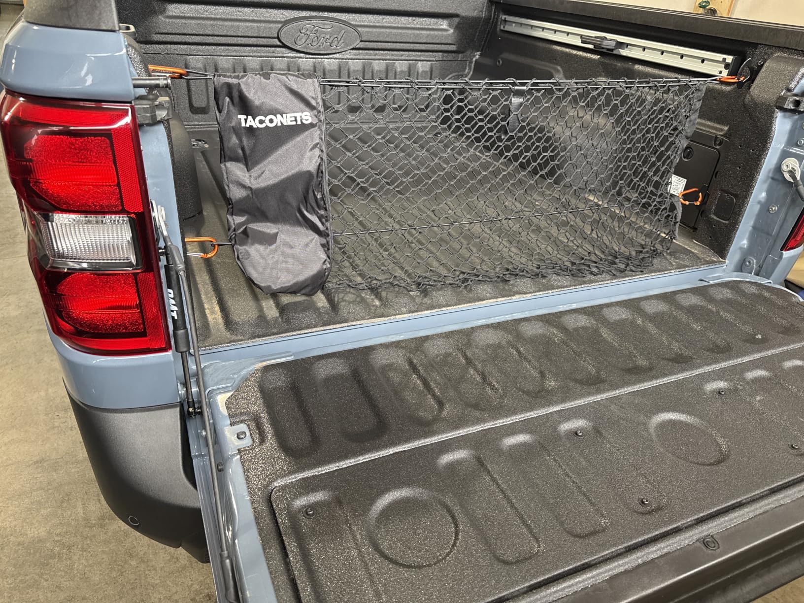 TacoNets Envelope Cargo Net for GMC Sierra & Chevy Silverado - Fits 2013-Current - Upgraded 5mm Bungee - Integrated Storage Bag - Heavy Duty Carabiners - Designed in USA customer photo 1