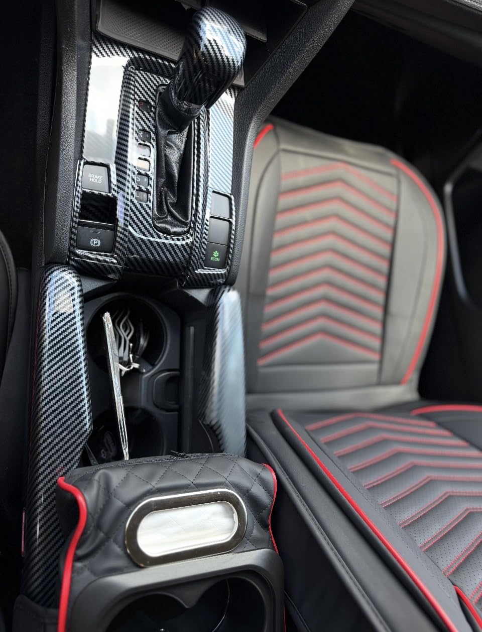 HChengkikz Nappa Leather Car Seat Covers Full Set, Black Car Seat Protector 5 Seats, Waterproof customer photo 1