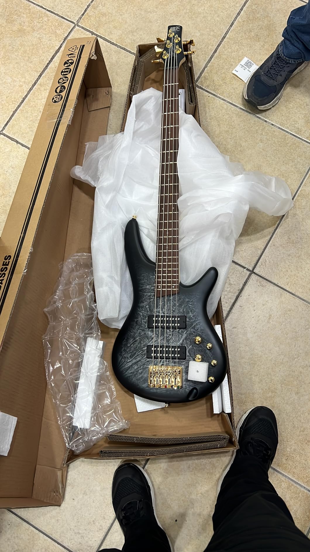 Ibanez SR Standard 5-String Electric Bass - Black Ice Frozen Matte customer photo 1