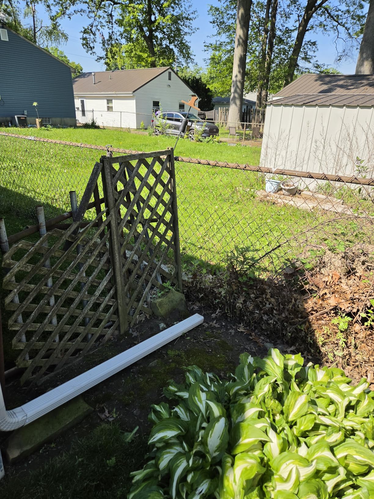 45.5in H x 36.5in W (1 Panel) No Dig Enclo Wilmington White Vinyl Privacy Screen, Outdoor Privacy Panels, Trash Can Enclosure, Air Conditioner Fence, Pool Equipment Enclosure, ZP19074 customer photo 2