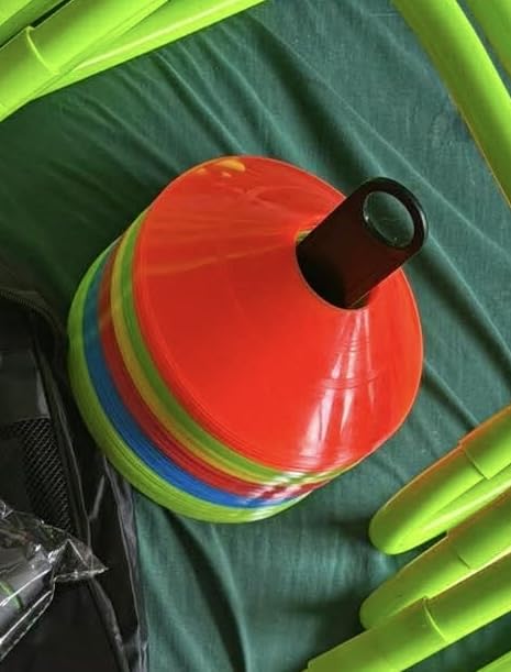 25/50/100pcs Disc Cones, Agility Soccer Cones with Carry Bag and Holder, 5 Color | for Sports Training, Football, Soccer, Basketball, Coaching, Practice Equipment customer photo 2