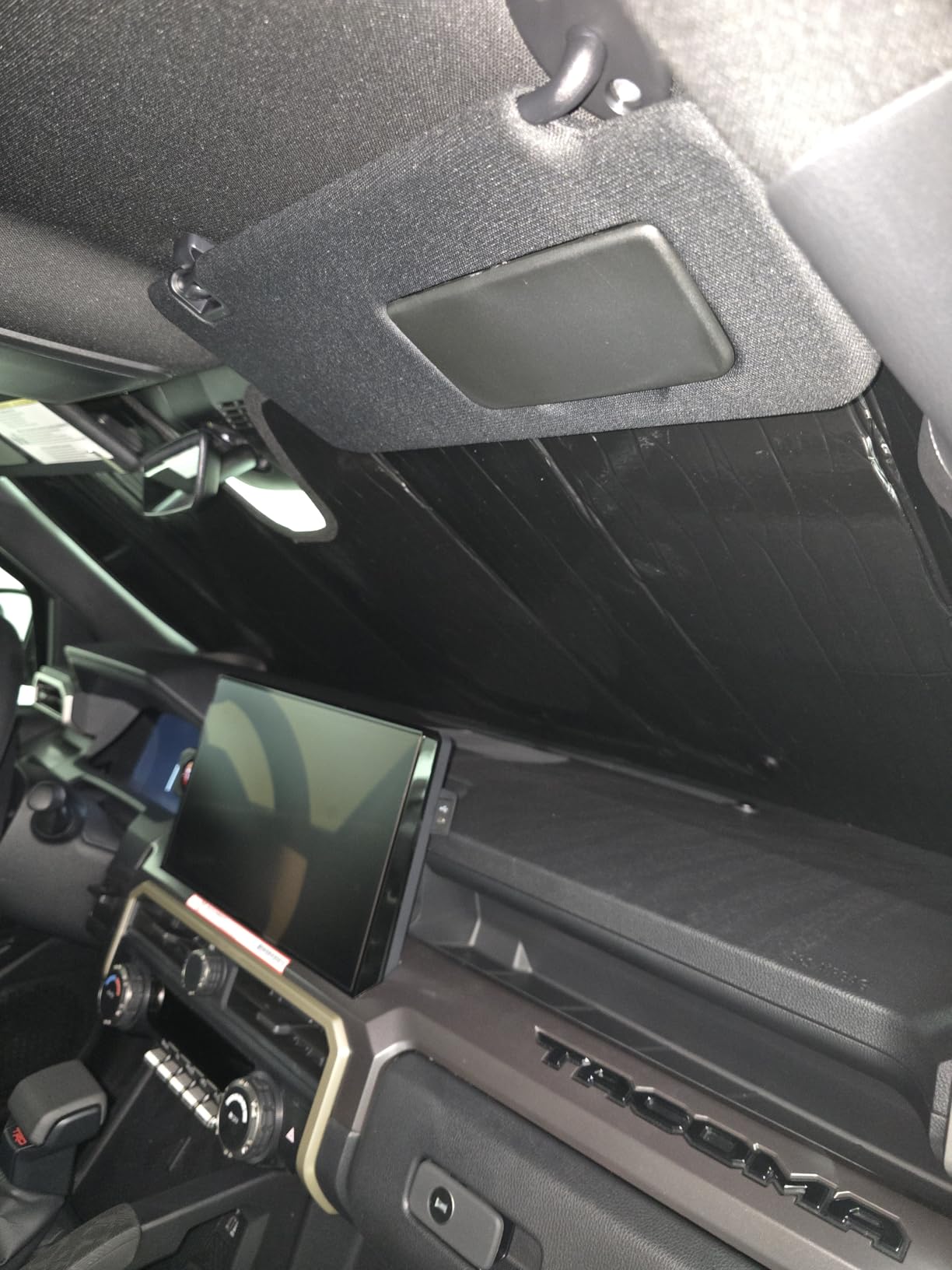 Pigenius Windshield Sun Shade for Toyota Tacoma 2005-2015. Reflective Aluminum Film Front Window Sunshade - BLAZBLOCK customer photo 1