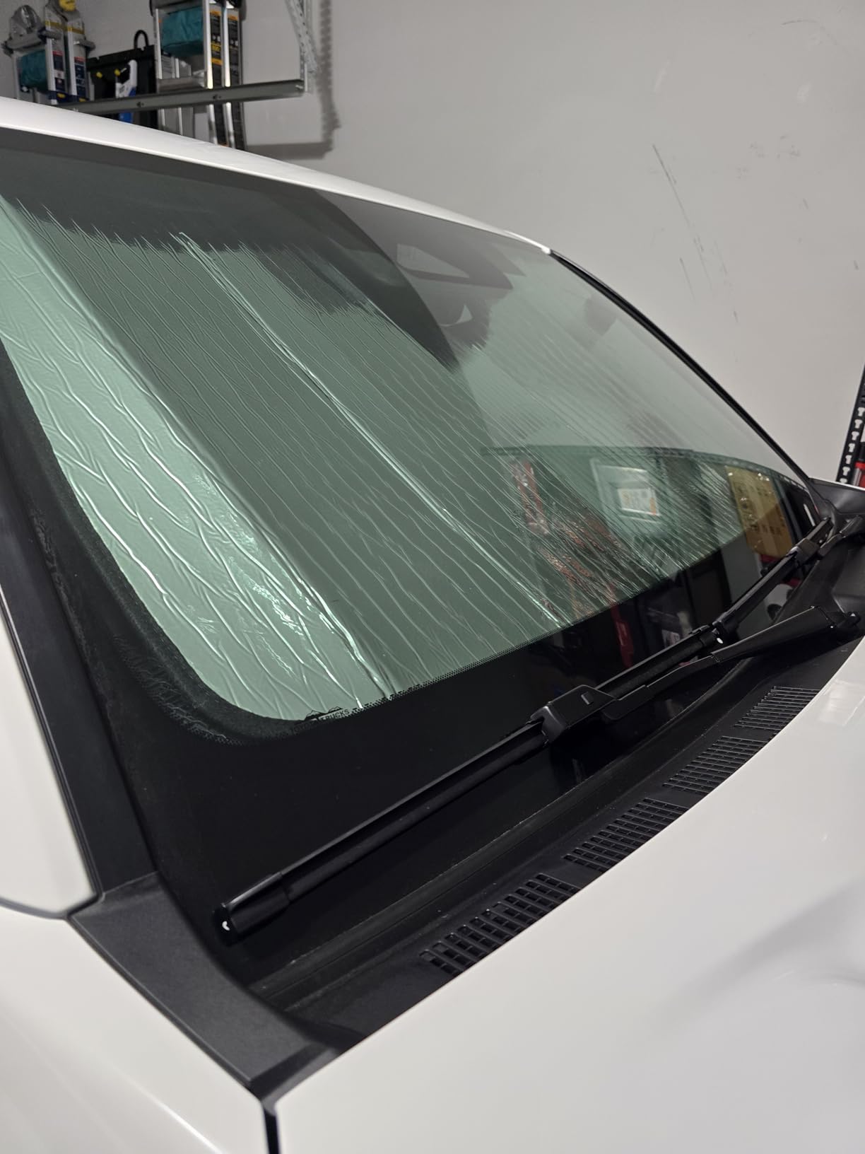Pigenius Windshield Sun Shade for Toyota Tacoma 2005-2015. Reflective Aluminum Film Front Window Sunshade - BLAZBLOCK customer photo 2