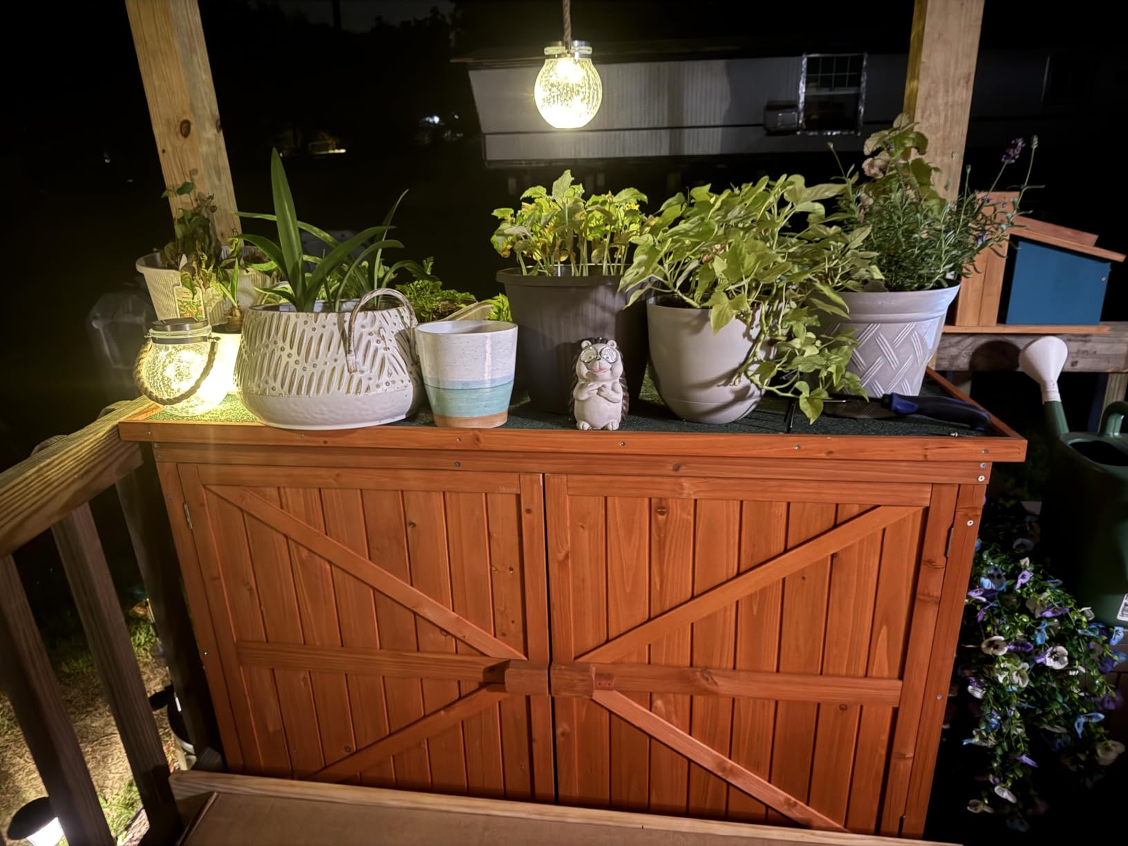 VINGLI Outdoor Wooden Storage Shed, 50.4