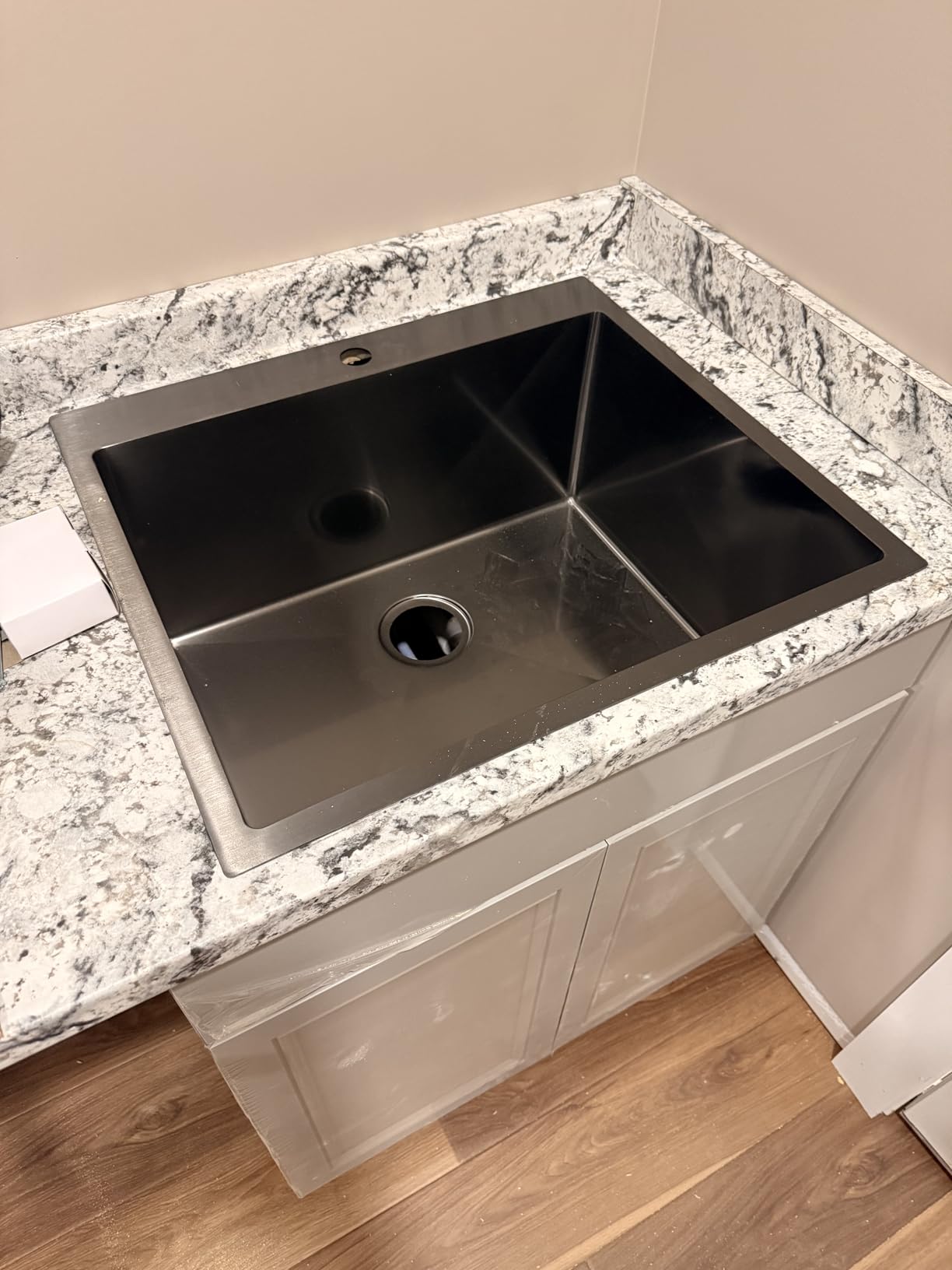 25 Inch Drop In Utility Sink with Faucet, 25x22x12 Drop In Laundry Sink 16 Gauge Stainless Steel Utility Sink 12 Deep Single Bowl Laundry Room Sink customer photo 1