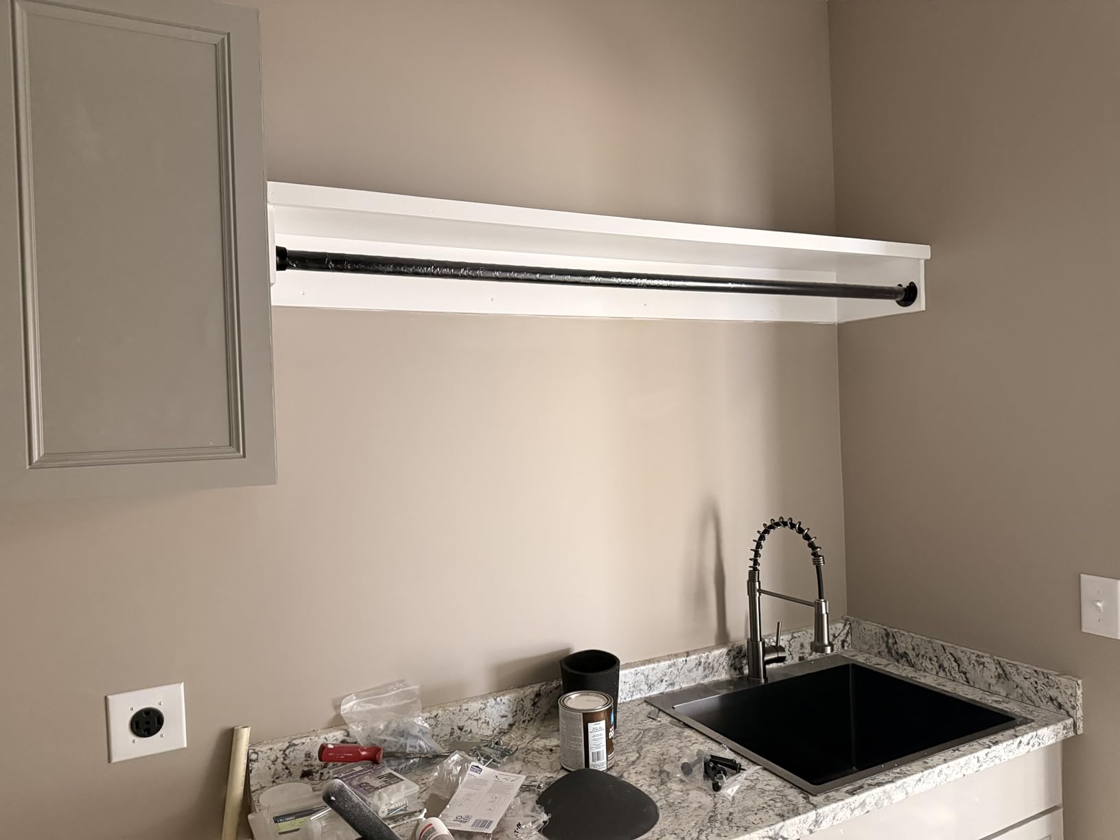 25 Inch Drop In Utility Sink with Faucet, 25x22x12 Drop In Laundry Sink 16 Gauge Stainless Steel Utility Sink 12 Deep Single Bowl Laundry Room Sink customer photo 2