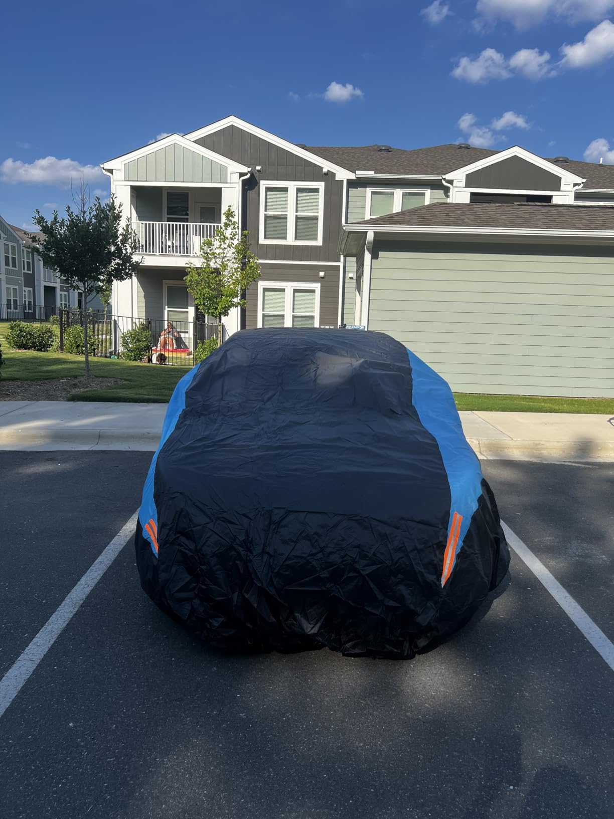 MORNYRAY Waterproof Car Cover All Weather Snowproof UV Protection Windproof Outdoor Full Truck Cover - Universal Fit for Ford F150, Silverado, Ram 1500 customer photo 1