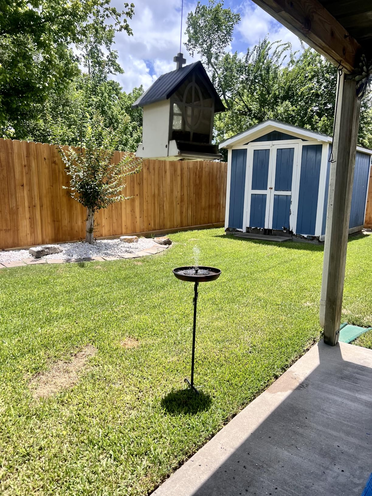 Daoeny 35In Metal Bird Bath for Outside, Vintage Freestanding Birdbaths & Birdfeeder, Bird Baths Feeder Bowl for Outdoors Garden Patio Yard Lawn Decor, Upgraded 5-Pronged Base (Antique Bronze) customer photo 2