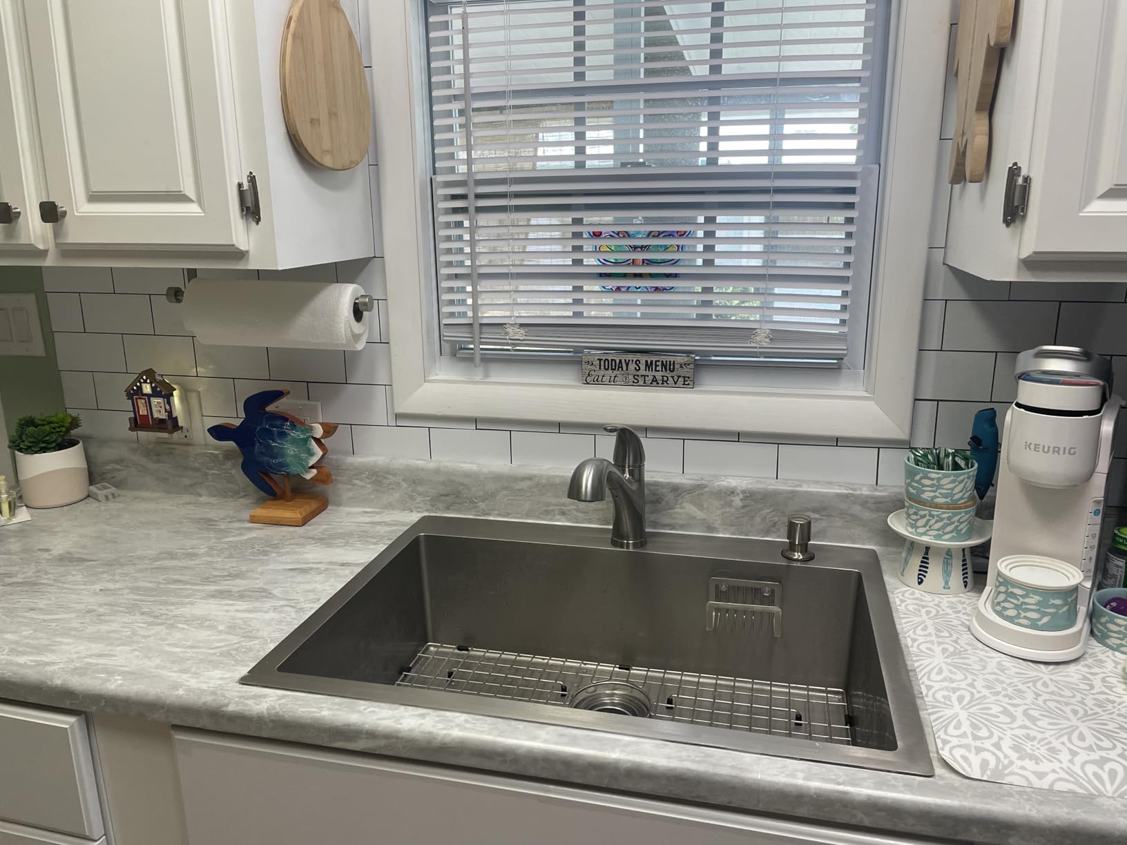 ATTOP 33 Inch Large Double Bowls Drop in Kitchen Sink, Nano Coating Stainless Steel Handmade Topmount Kitchen Sink customer photo 1