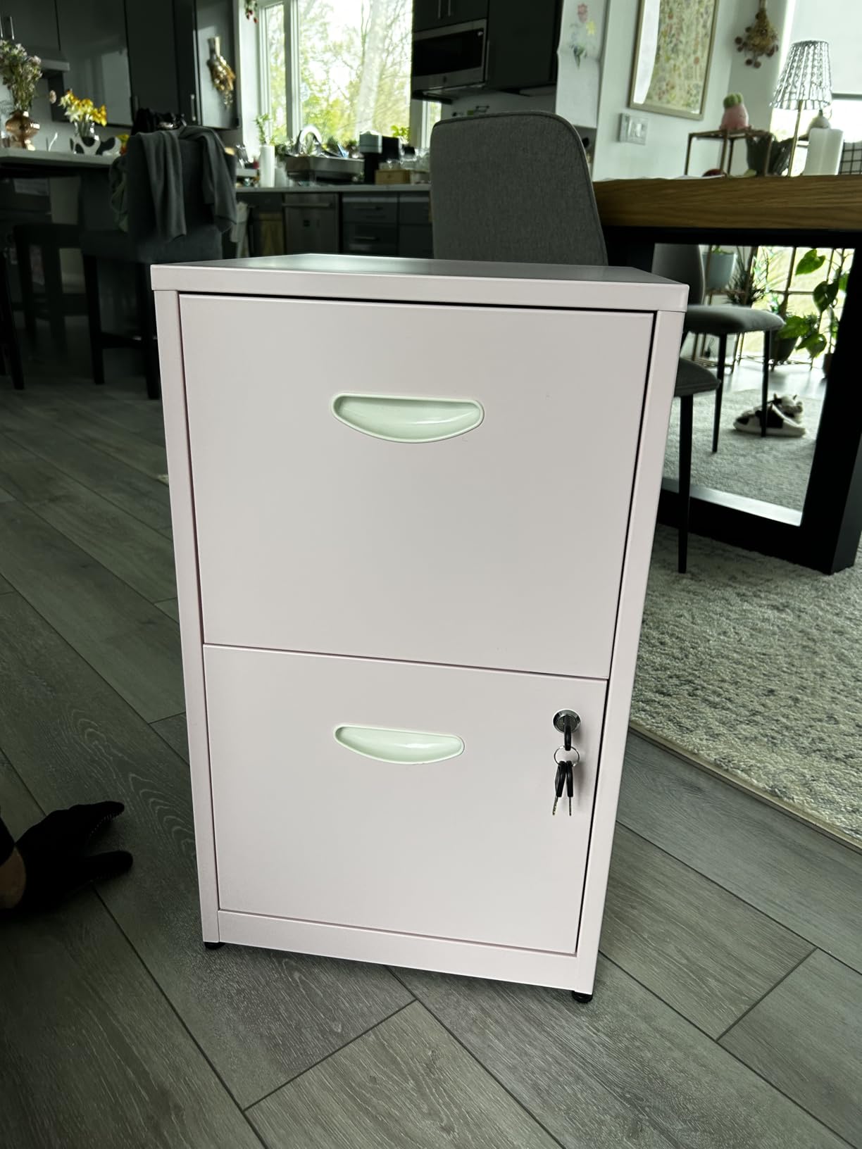 SteeLoong 2 Drawer File Cabinets,Metal Office File Cabinet with Lock,Black Filing Cabinets for Home Office,Vertical Modern File Cabinet Office Two Drawers for Hanging Letter,Assembly Required customer photo 2